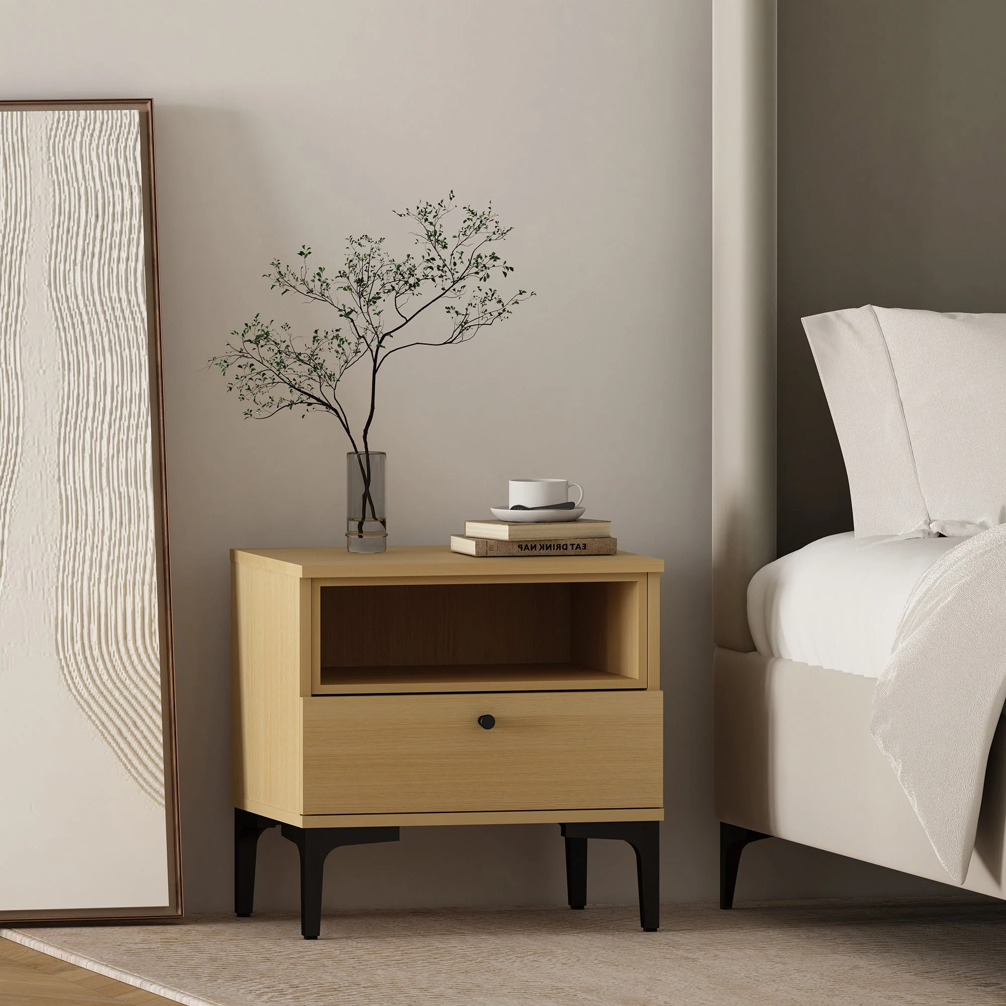 Amara Nightstand in Natural Oak - Image 2