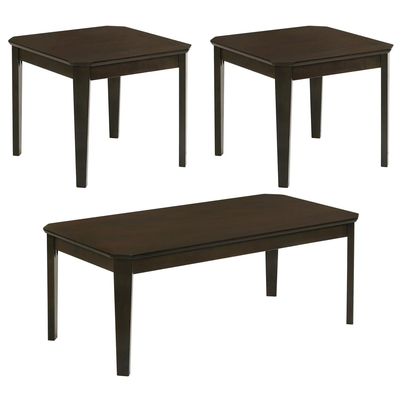 Amaro Dark Brown 3-Piece Occasional Set - Image 2