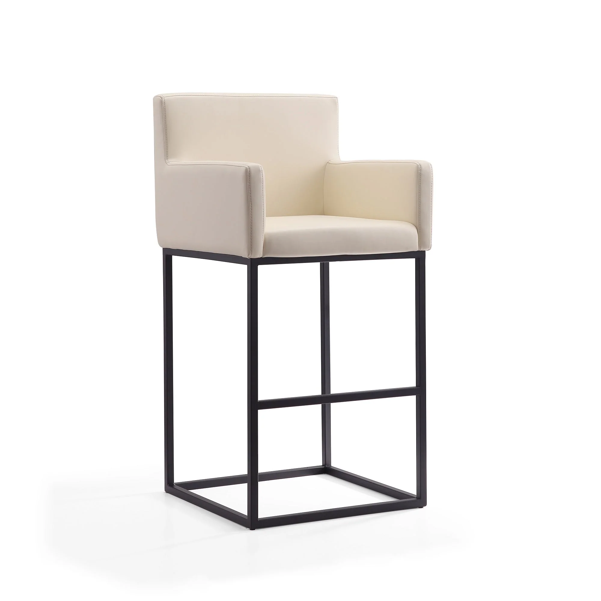 Ambassador Barstool in Cream and Black (set of 3) - Image 4