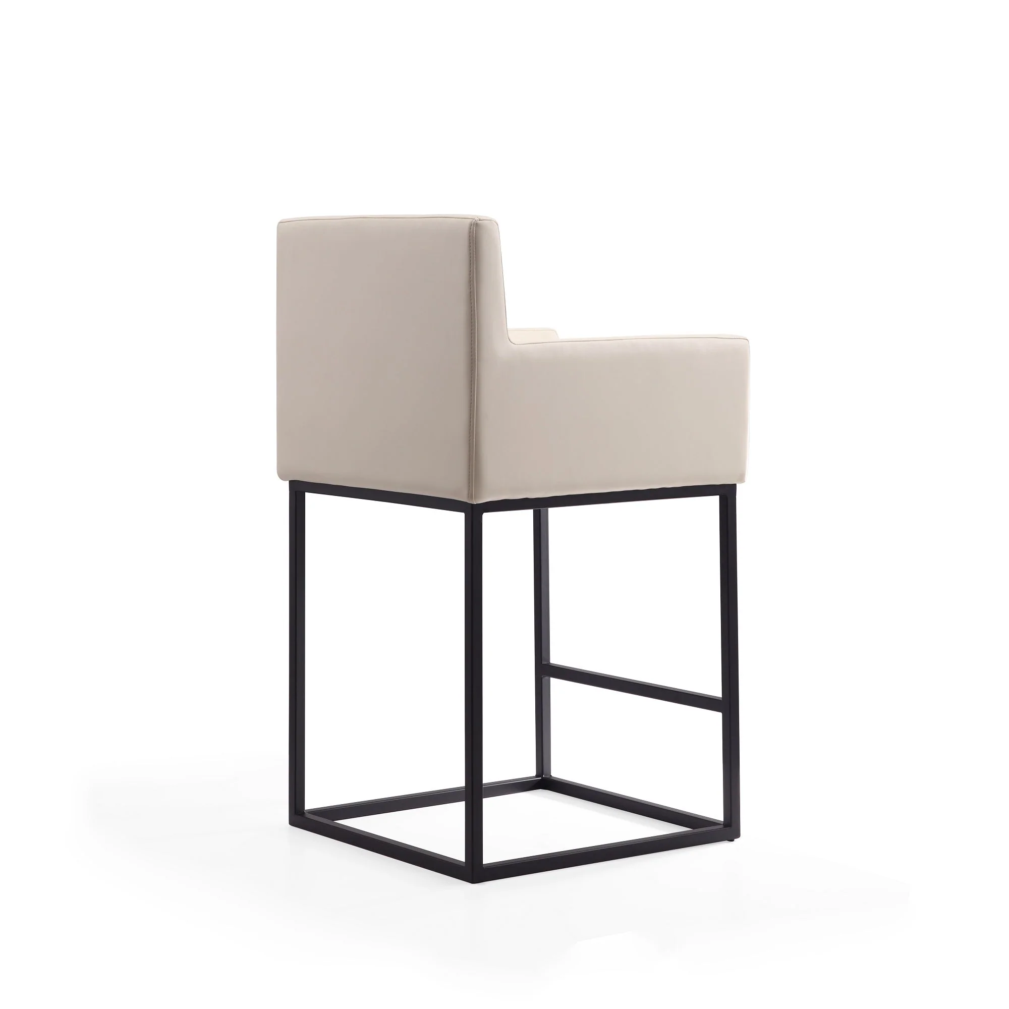 Ambassador Counter Stool in Cream and Black (set of 2) - Image 5