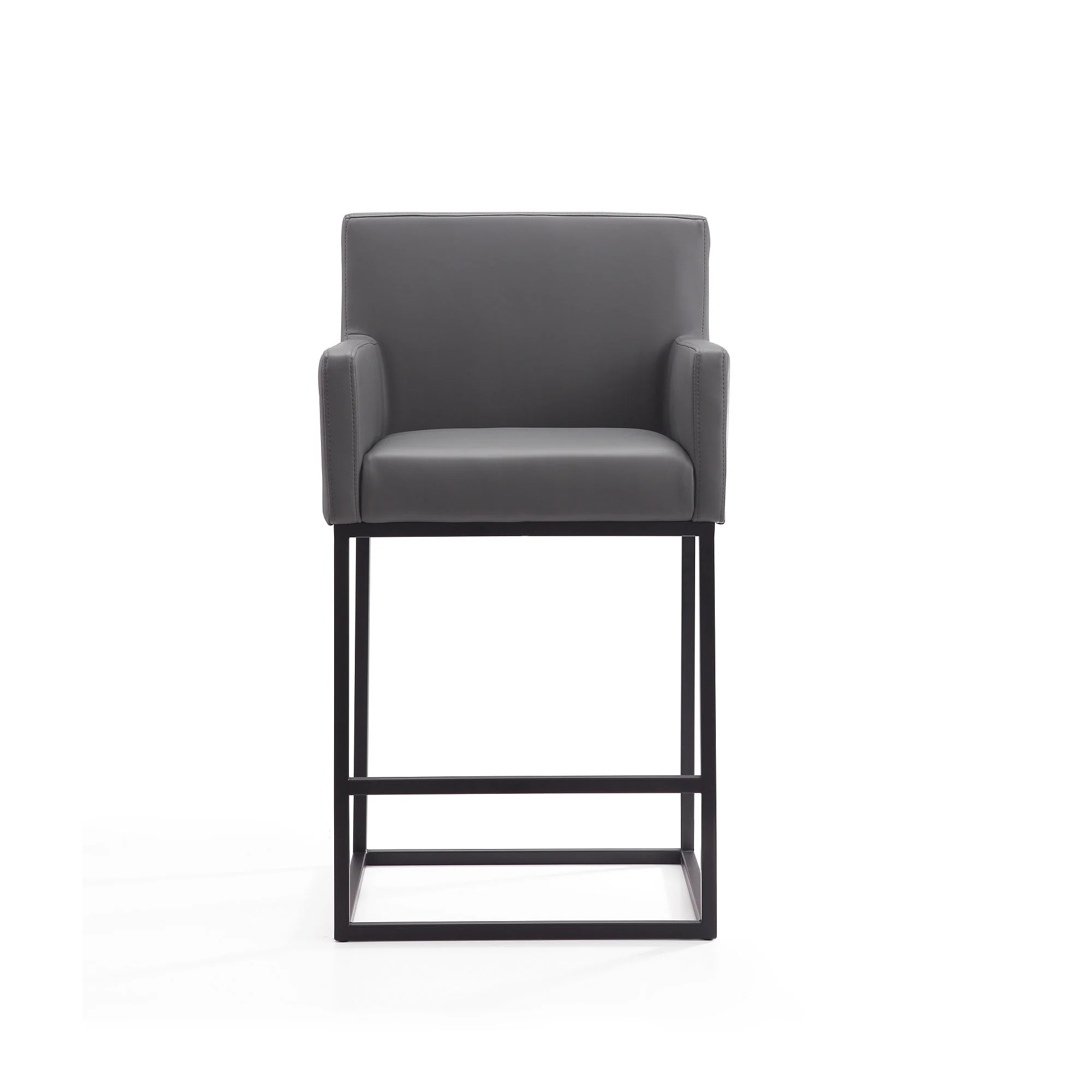 Ambassador Counter Stool in Grey and Black (set of 2) - Image 5