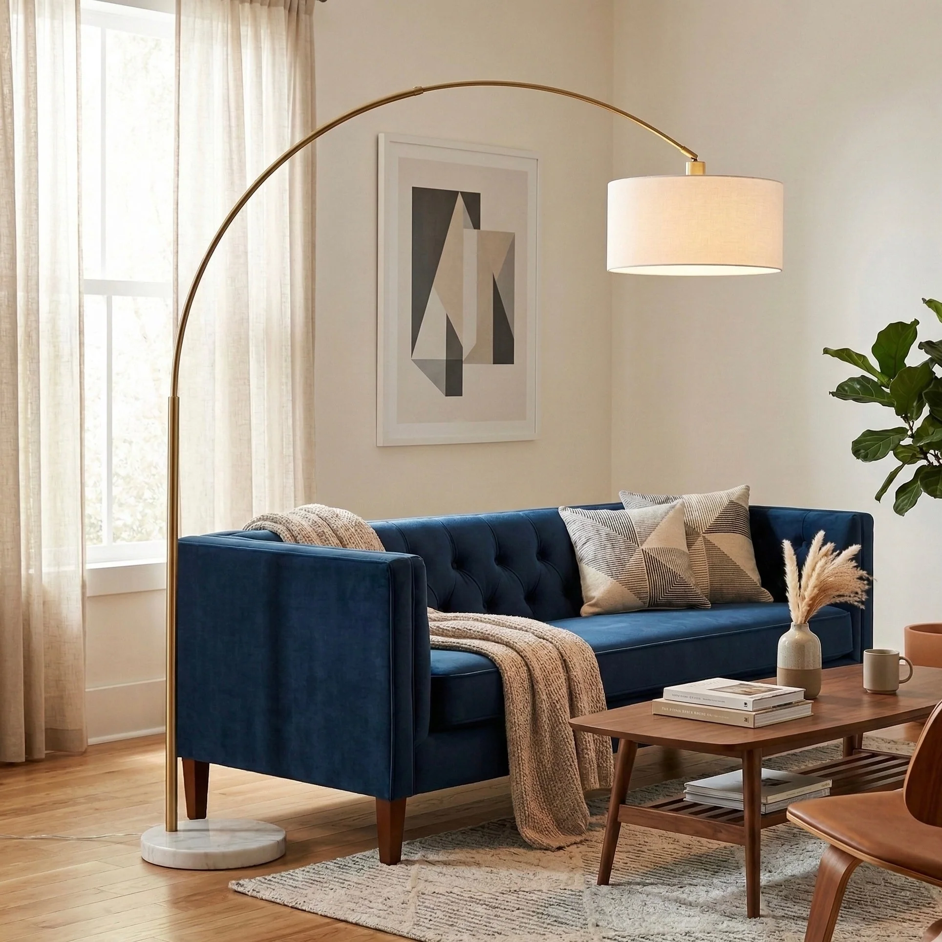 Ambient Arch Gold Brass Floor Lamp - Image 2