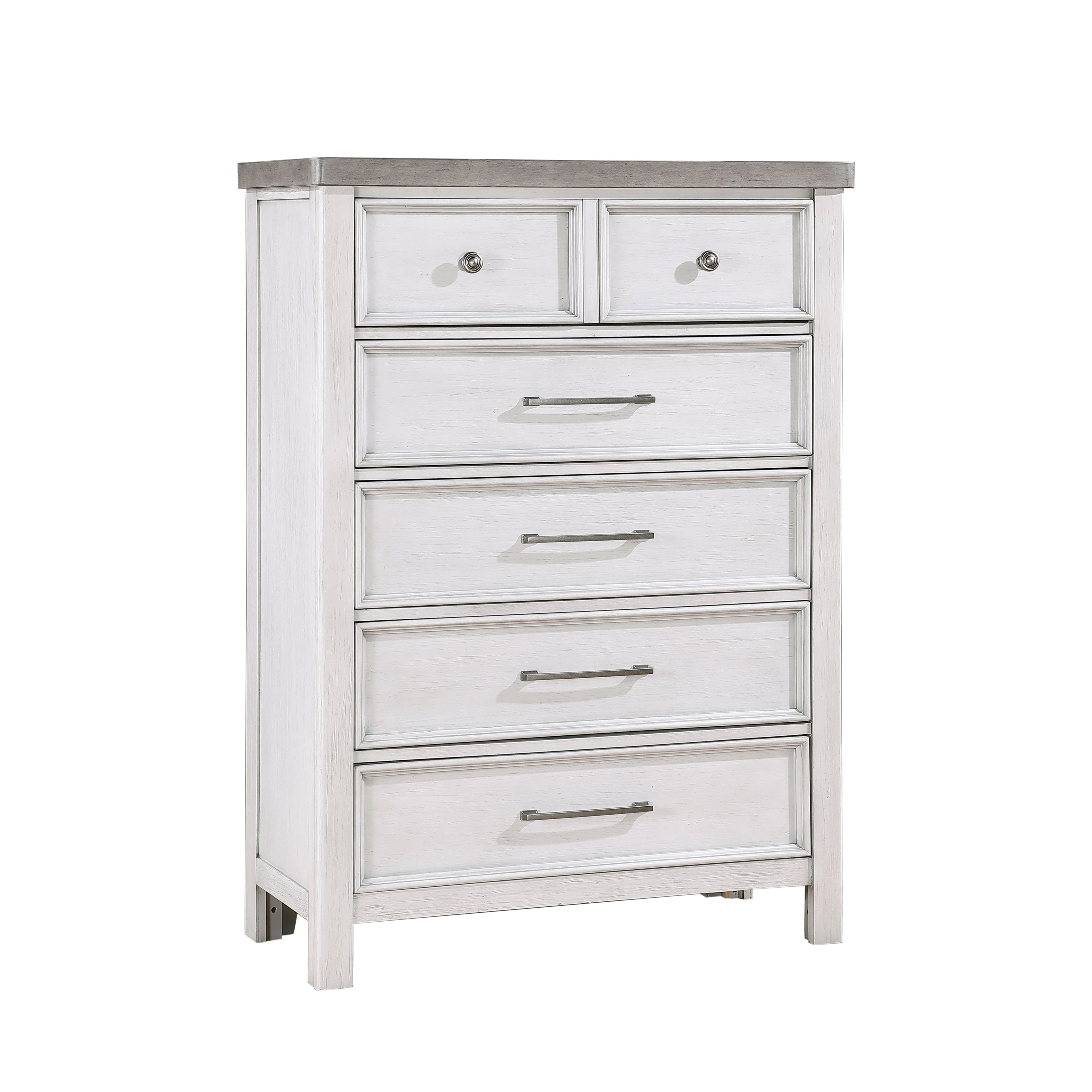 Ambrose Antique White/Gray Storage Platform Bedroom Set - Image 14