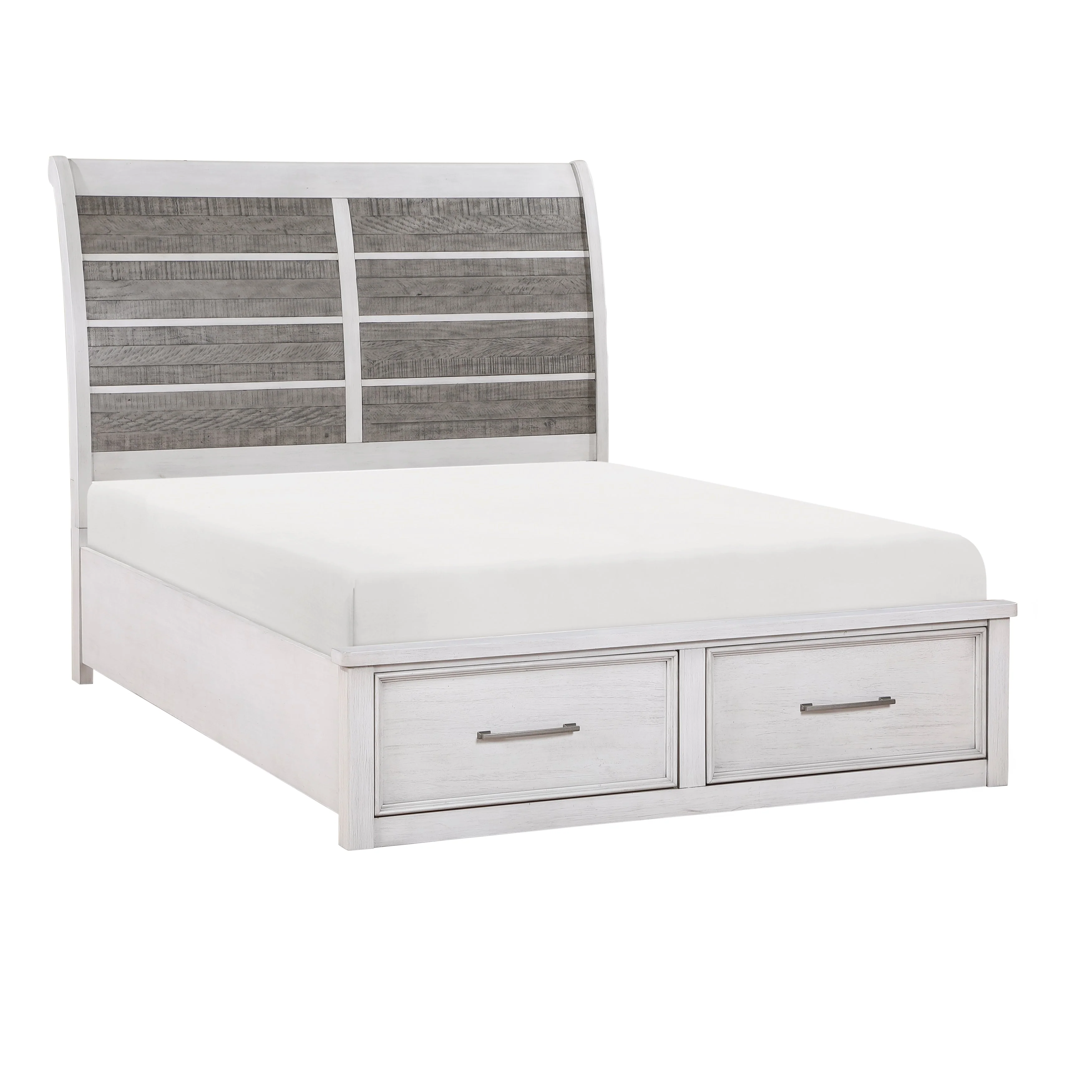 Ambrose Antique White/Gray Storage Platform Bedroom Set - Image 3