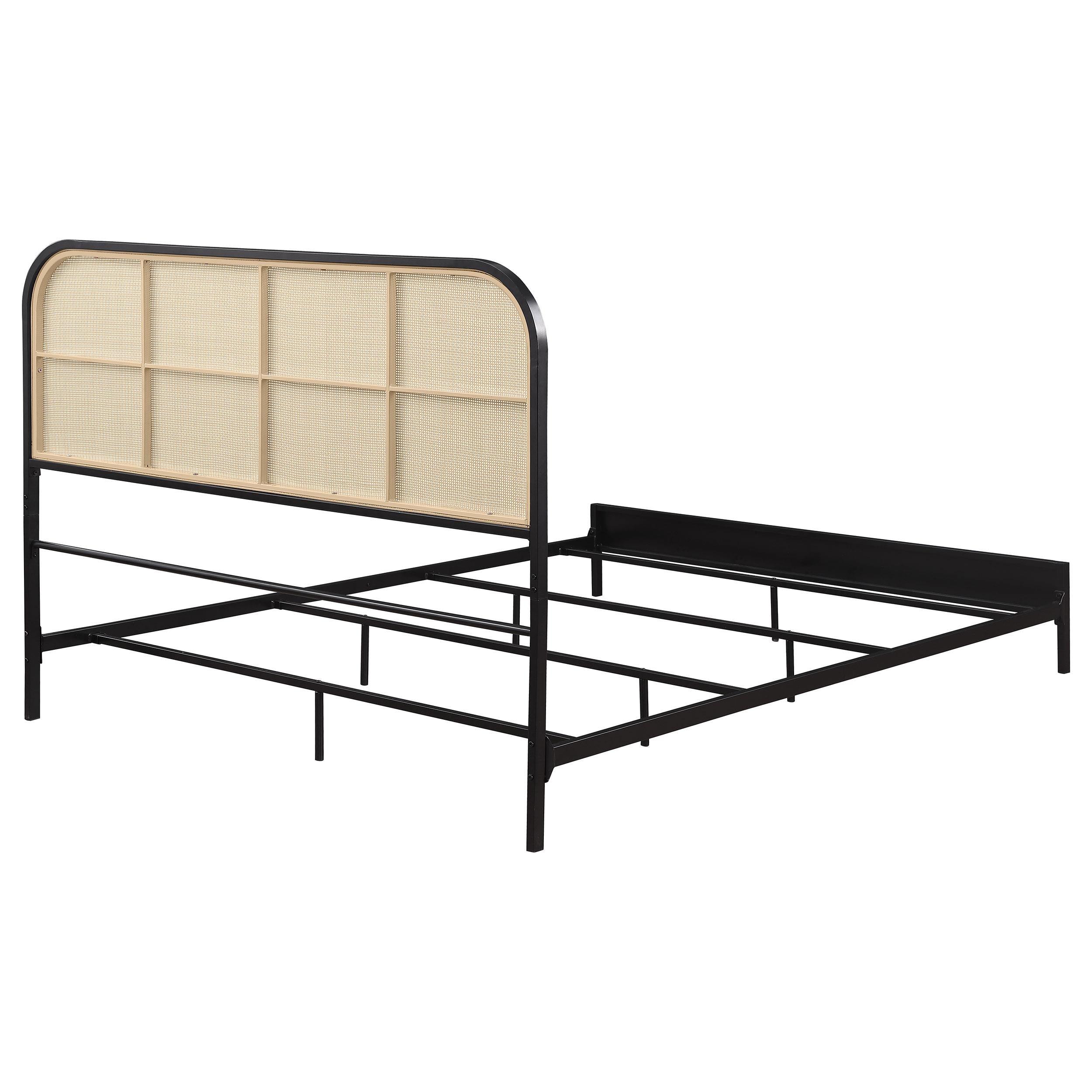 Amherst Black Radio Weave Rattan Metal Eastern King Bed - Image 6