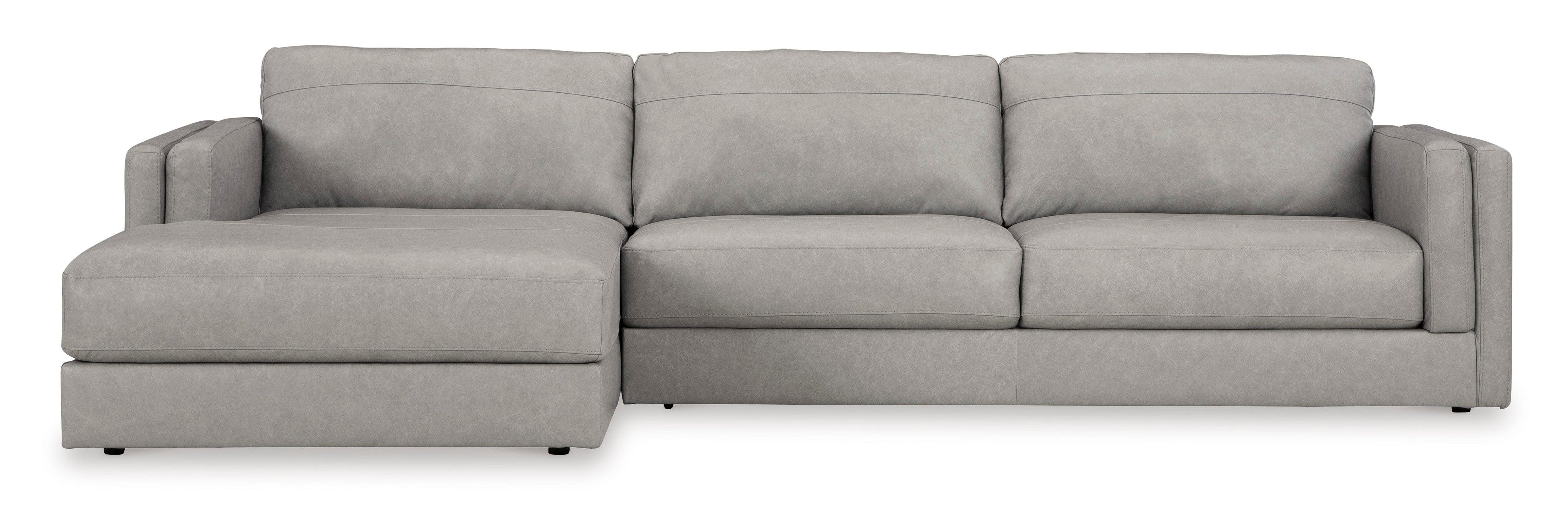 Amiata Glacier Leather 2-Piece Left Arm Facing (Left Arm Facing (LAF)) Chaise Sectional - Image 3