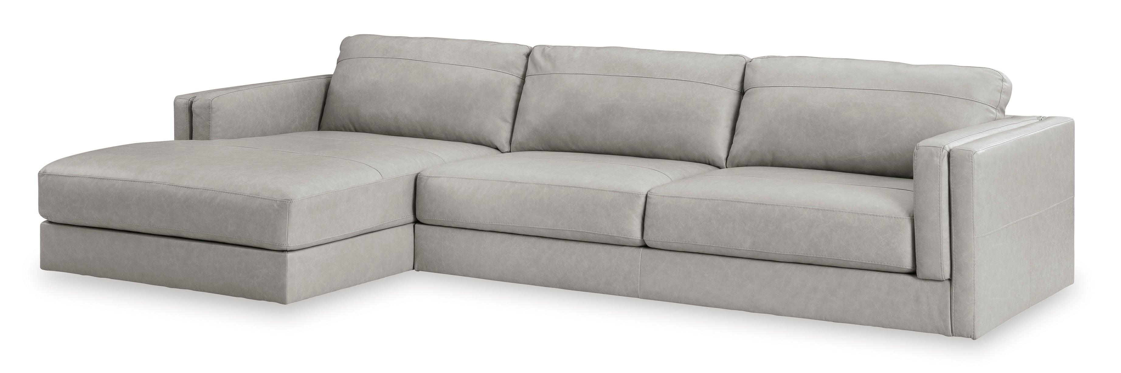 Amiata Glacier Leather 2-Piece Left Arm Facing (Left Arm Facing (LAF)) Chaise Sectional - Image 6