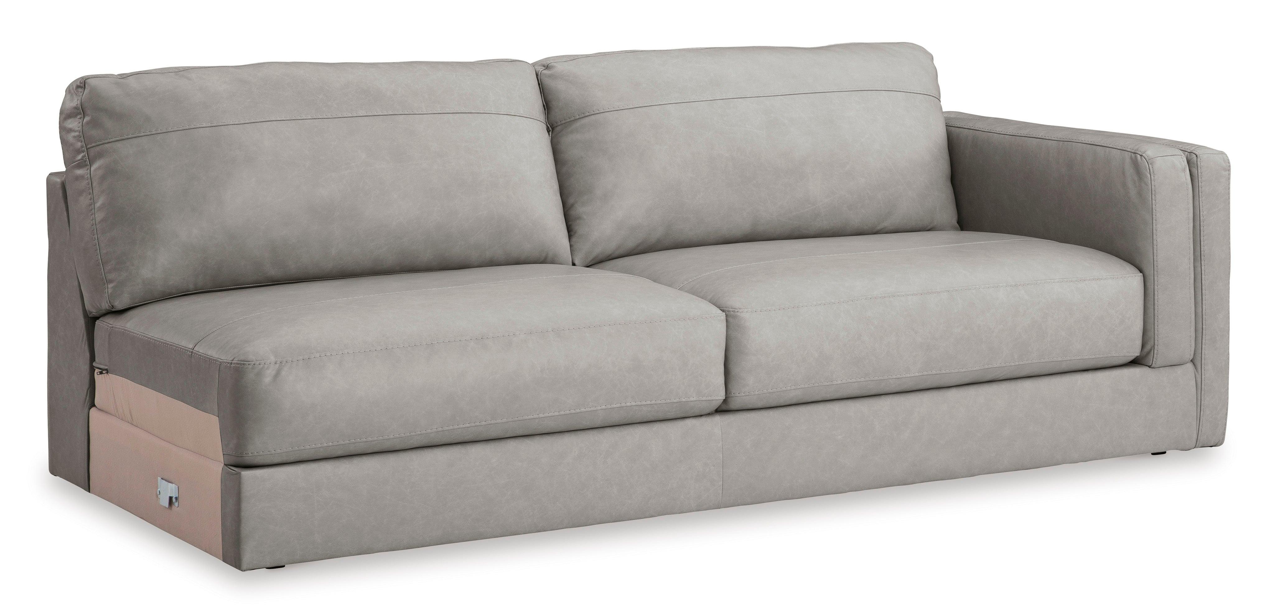 Amiata Glacier Leather 2-Piece Left Arm Facing (Left Arm Facing (LAF)) Chaise Sectional - Image 8