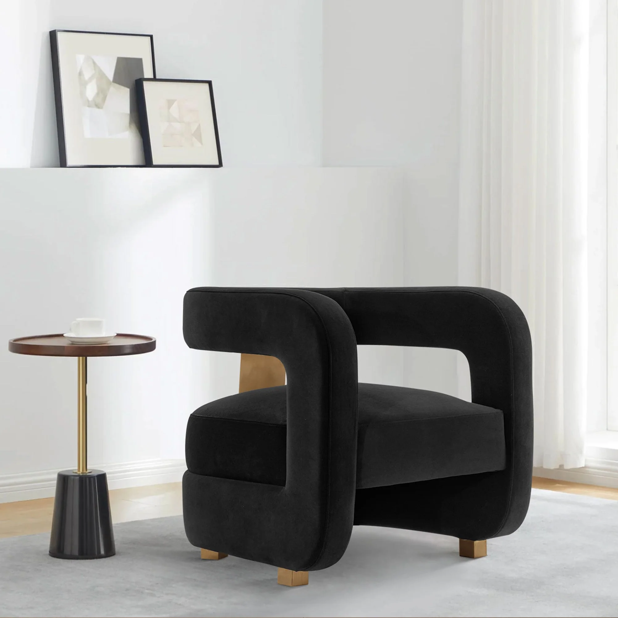 Amirah Accent Chair in Black - Image 2