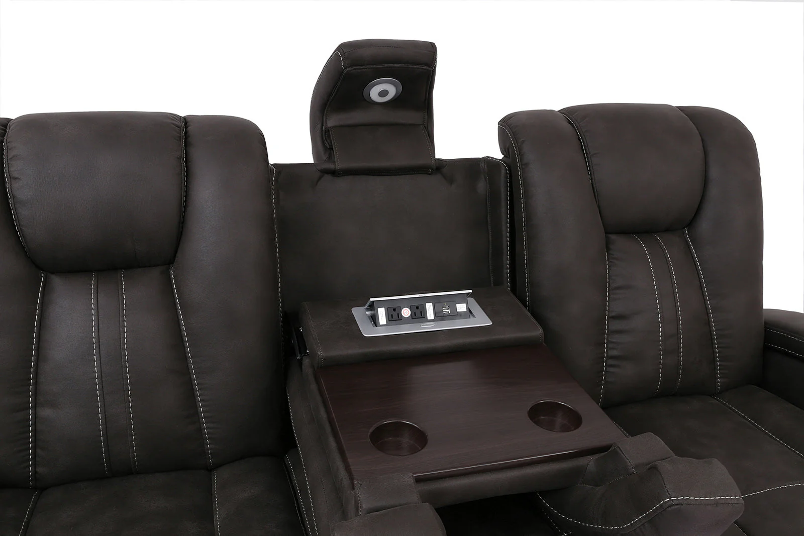 Amirah Dark Gray Sofa & Glider Loveseat - Image 4