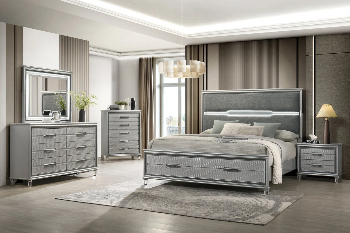 Amiri Grey Bedroom Set
