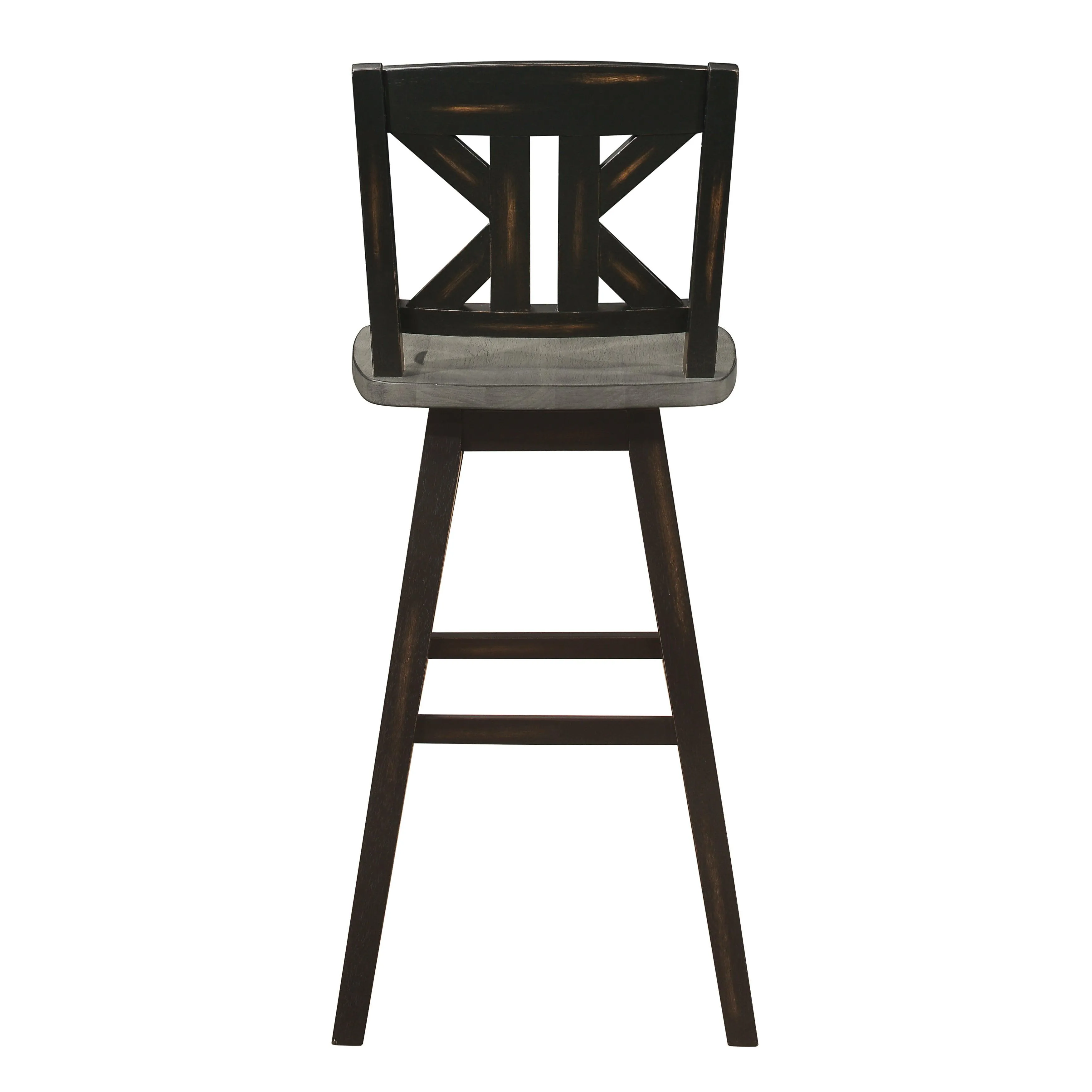 Amsonia Black Swivel Pub Counter Height Chairs, Set of 2 - Image 4