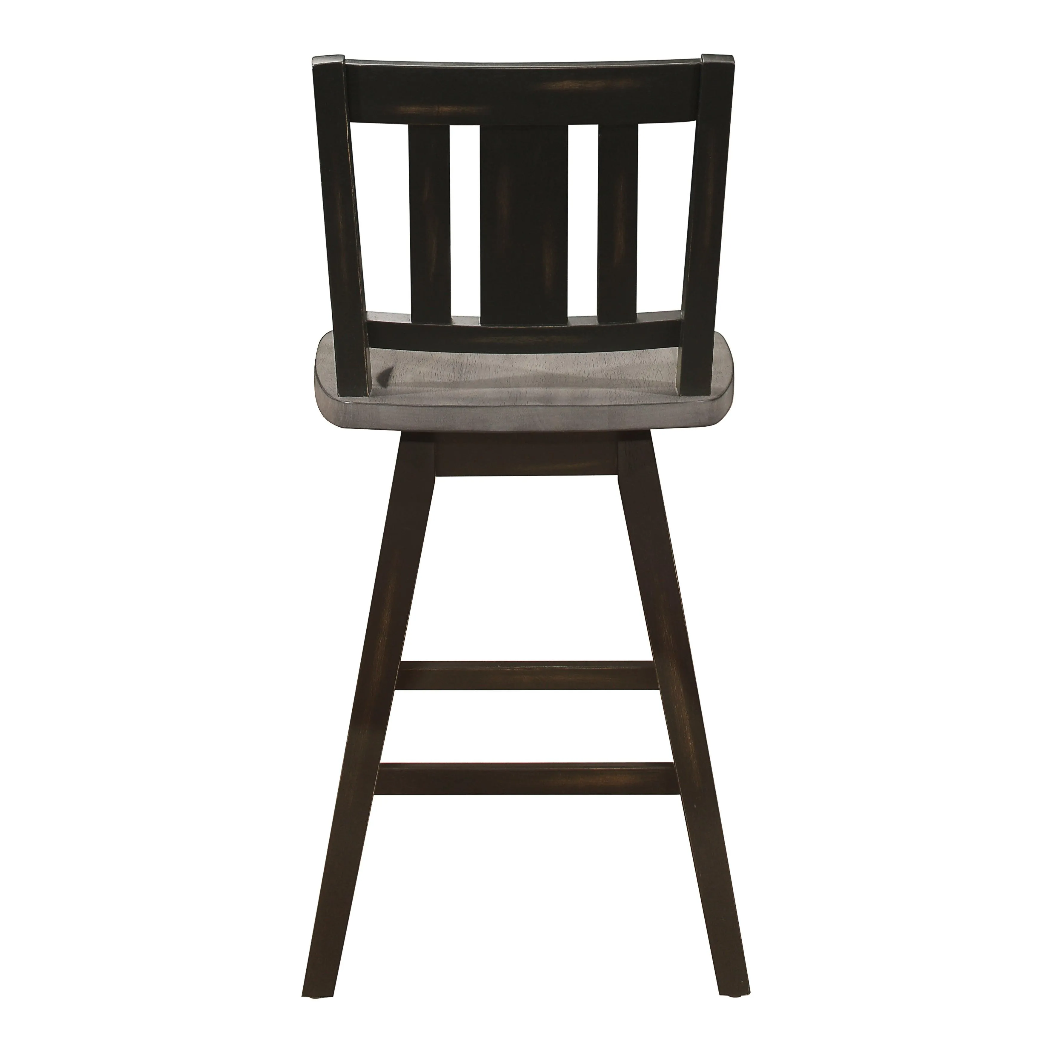 Amsonia Gray/Black Swivel Counter Height Chairs, Set of 2 - Image 3