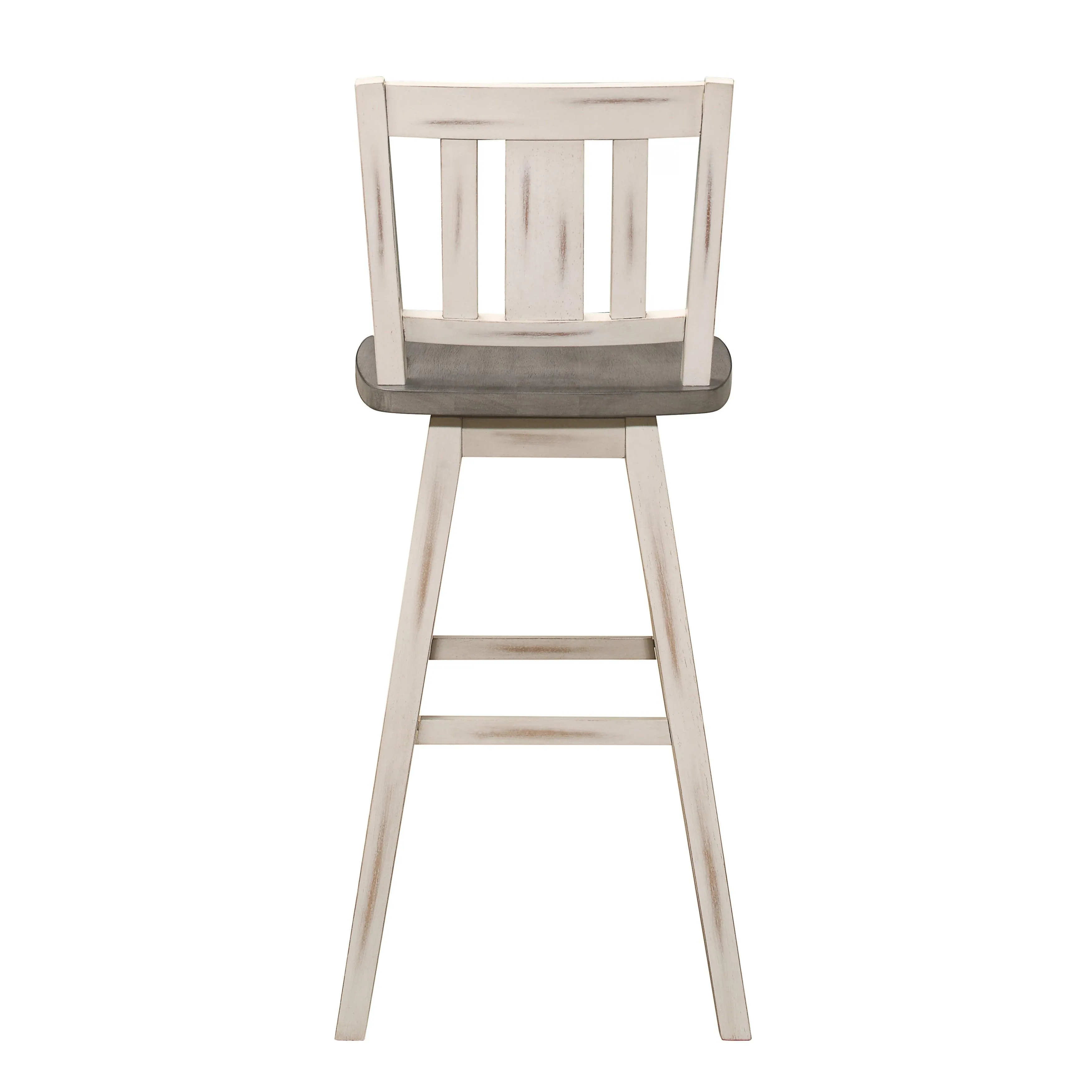 Amsonia White Swivel Pub Counter Height Chairs, Set of 2 - Image 4