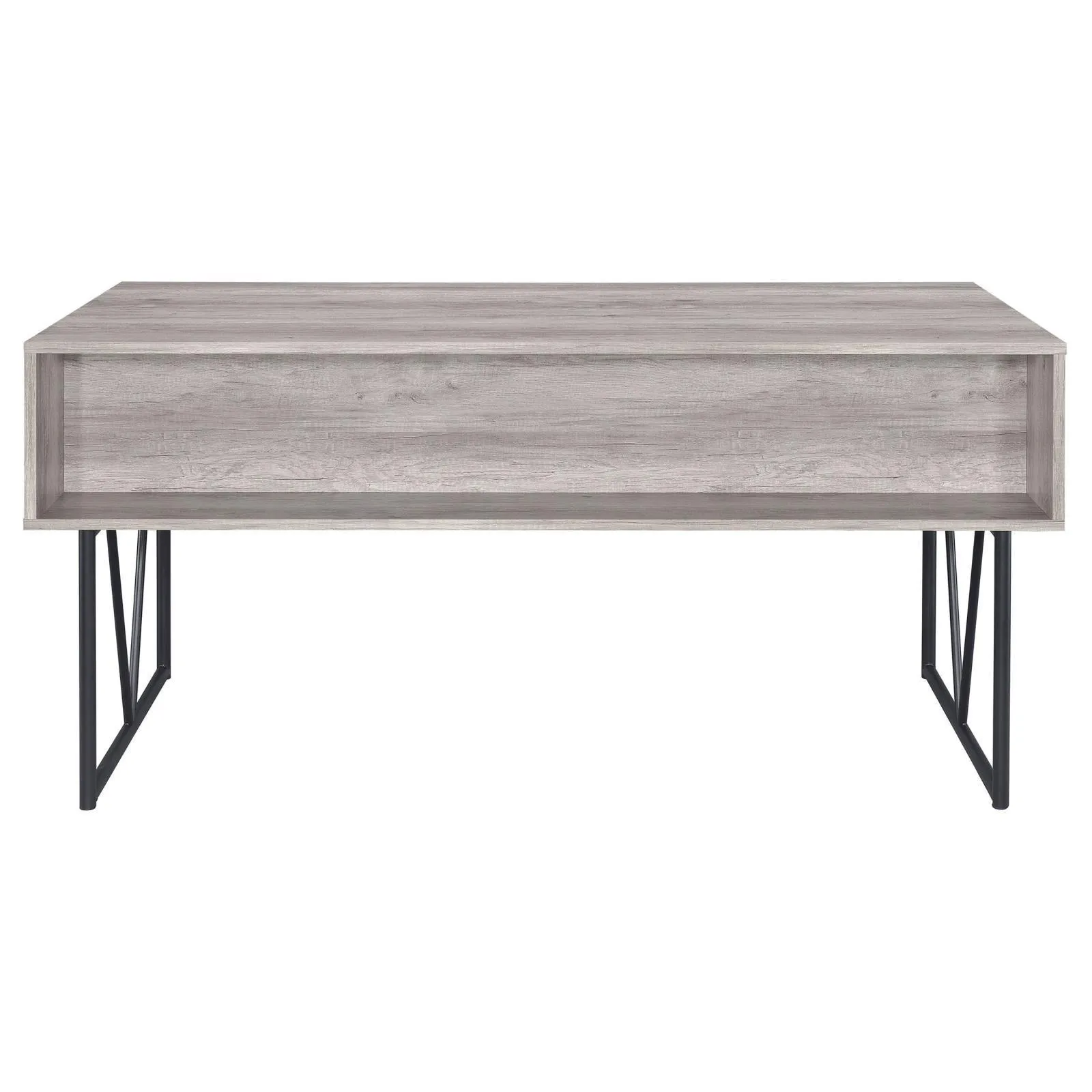 Analiese Gray Driftwood 4-Drawer Writing Desk - Image 7