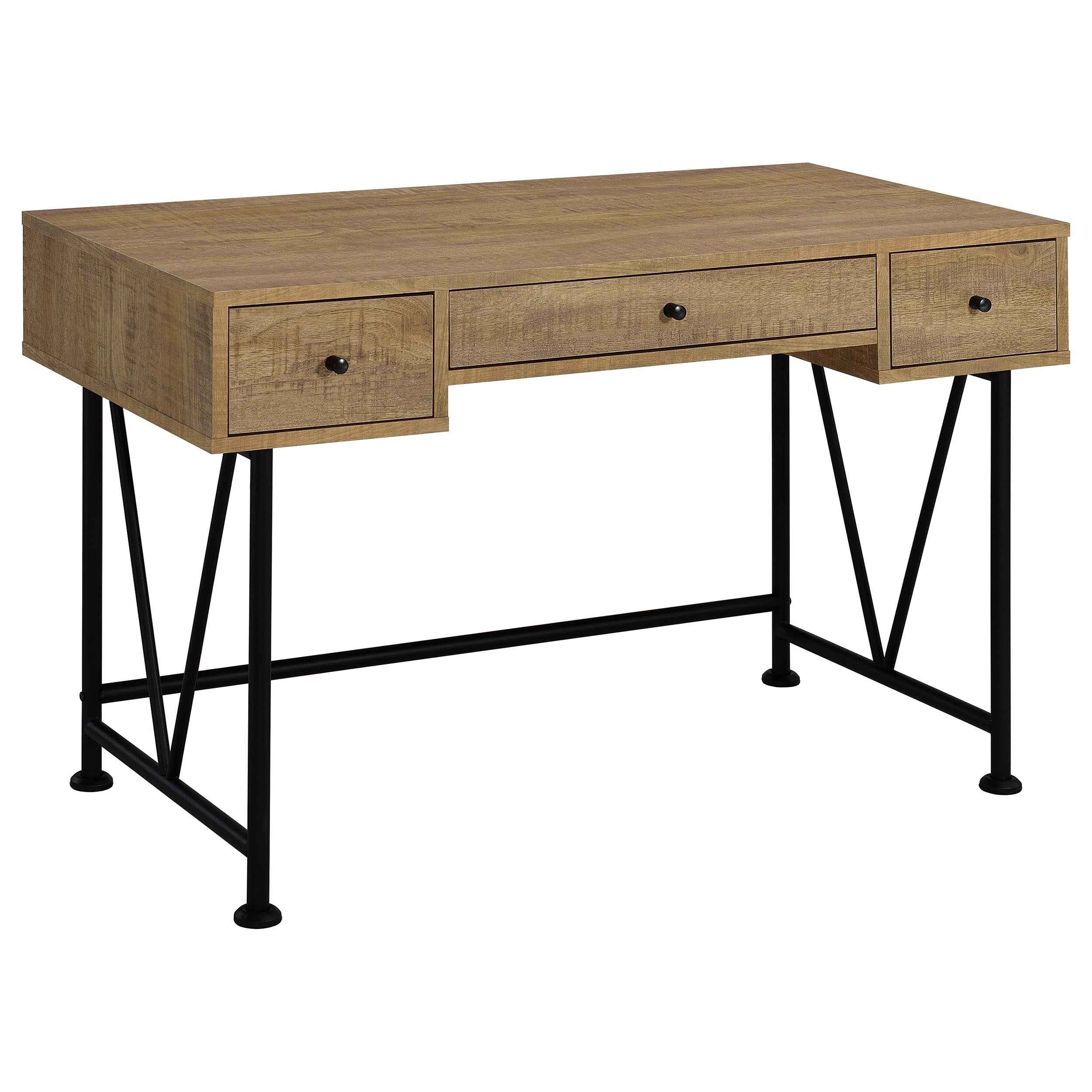Analiese Mango 47-inch 3-drawer Writing Desk - Image 2