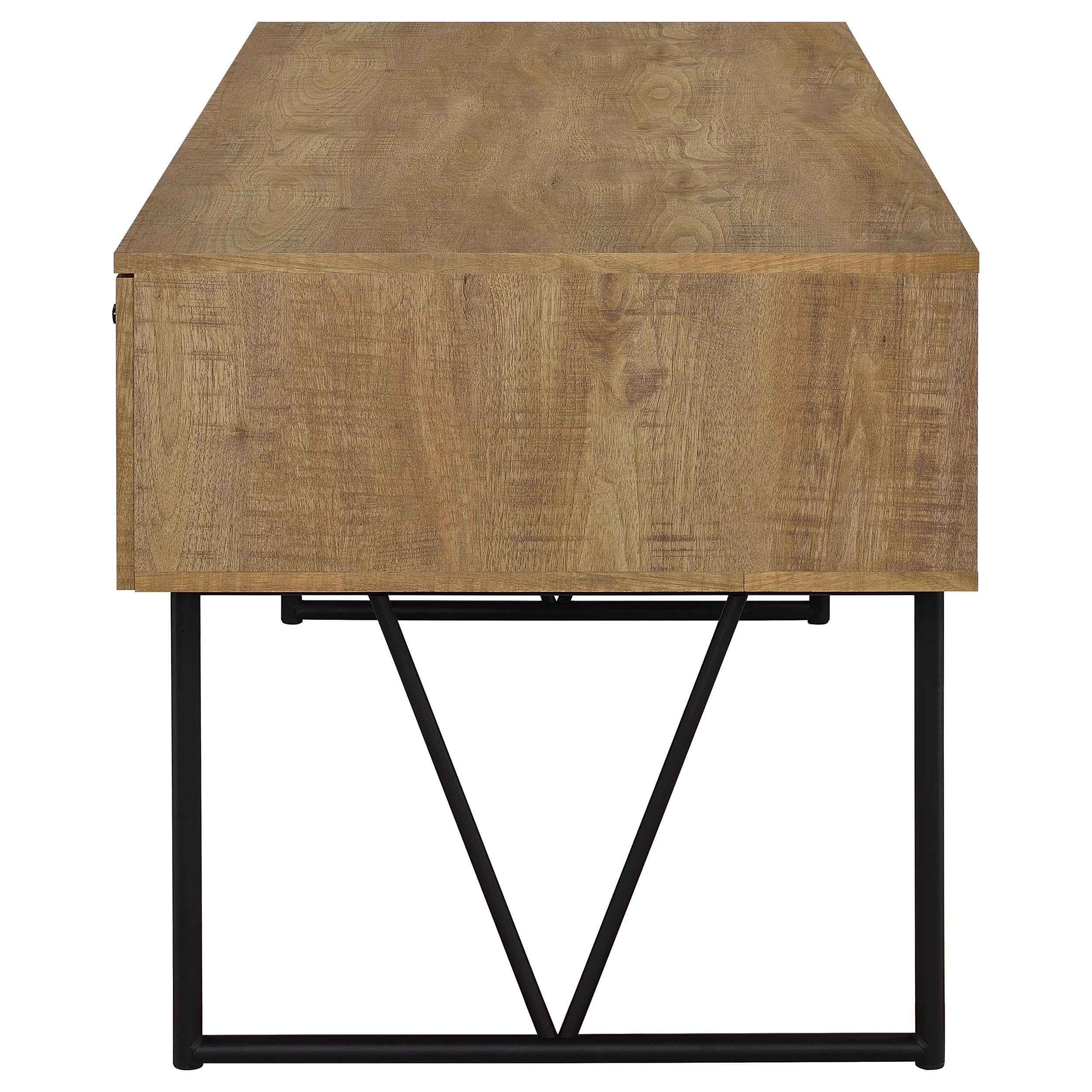 Analiese Mango 63-inch 4-drawer Writing Desk - Image 6
