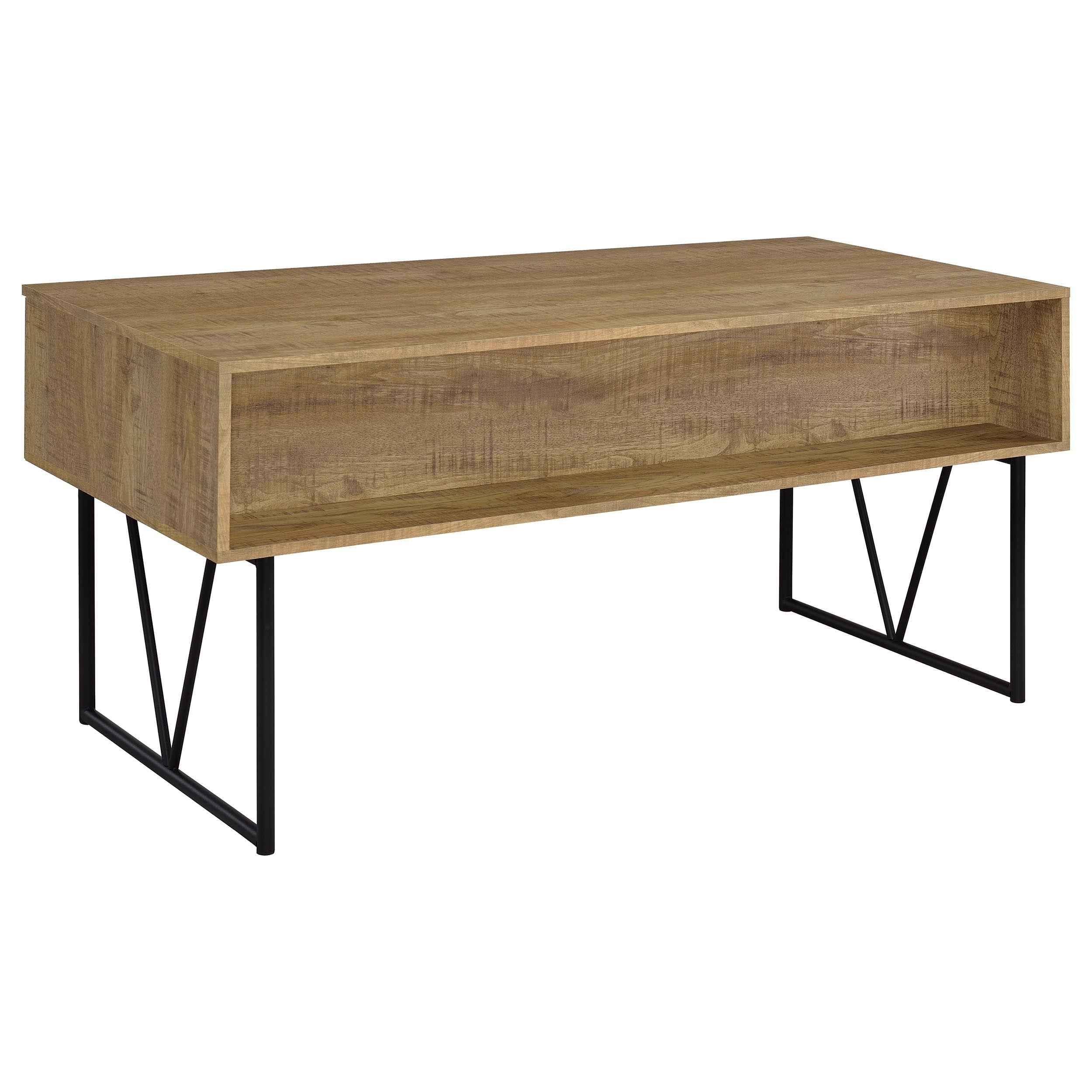 Analiese Mango 63-inch 4-drawer Writing Desk - Image 7