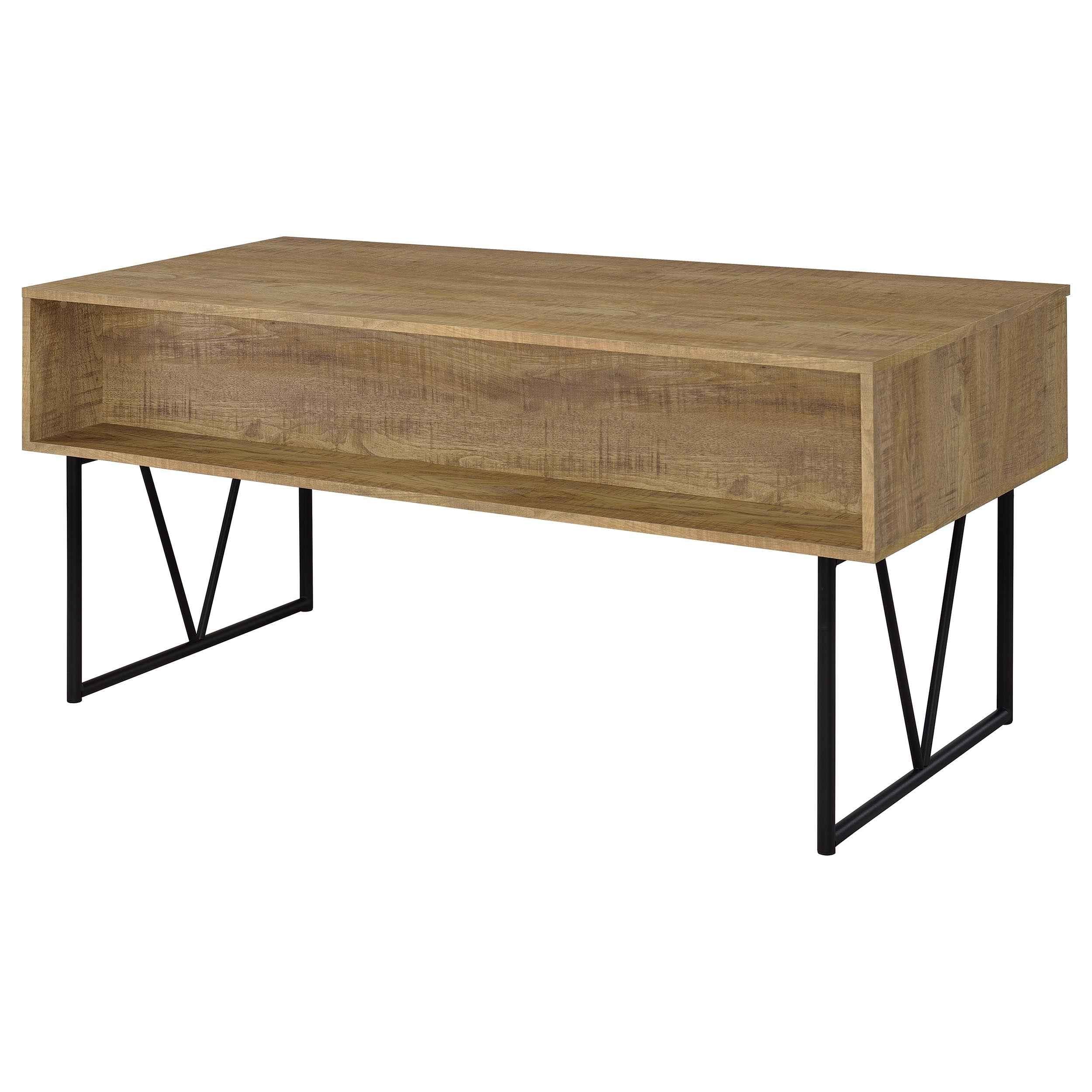 Analiese Mango 63-inch 4-drawer Writing Desk - Image 8