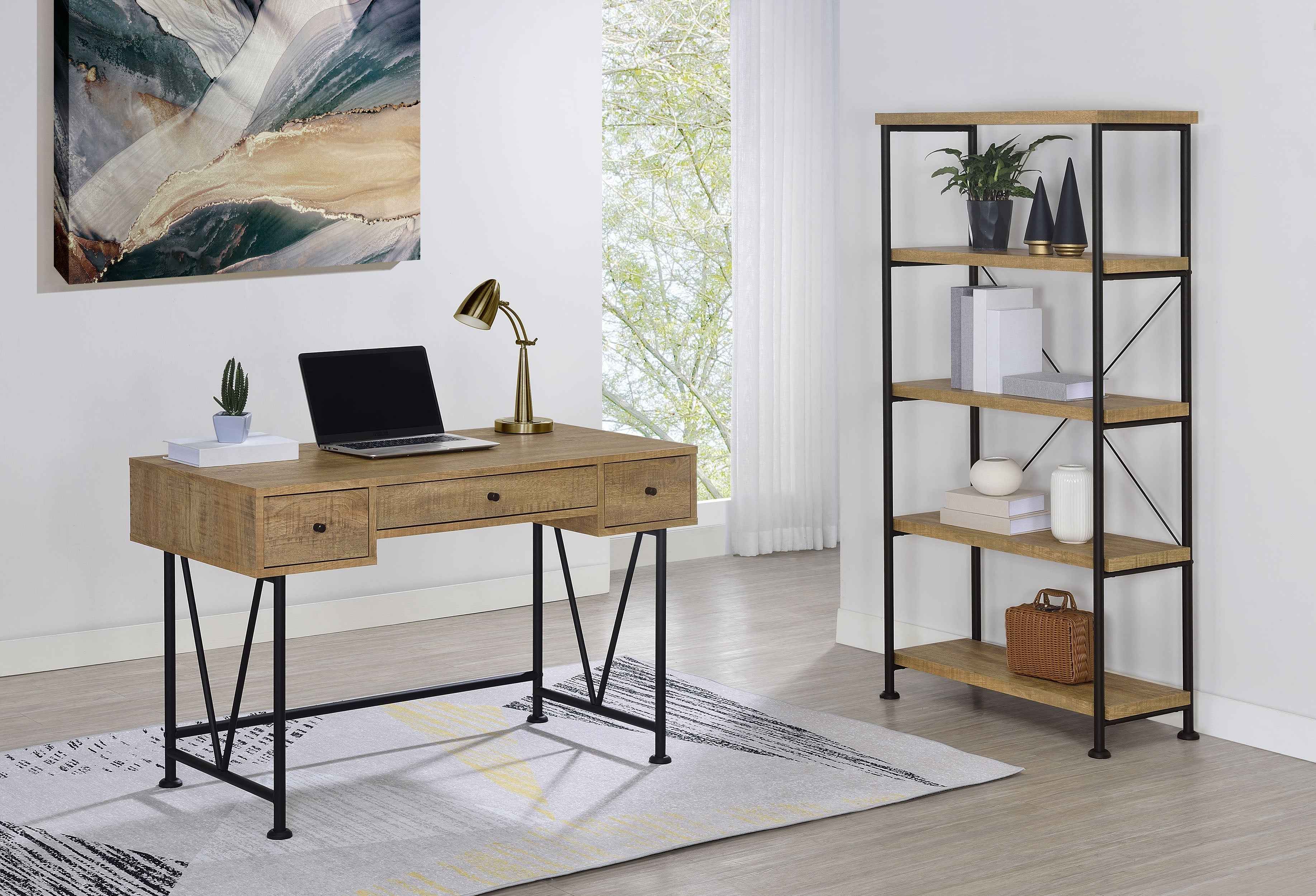 Analiese Mango 63-inch 4-shelf Bookshelf - Image 11