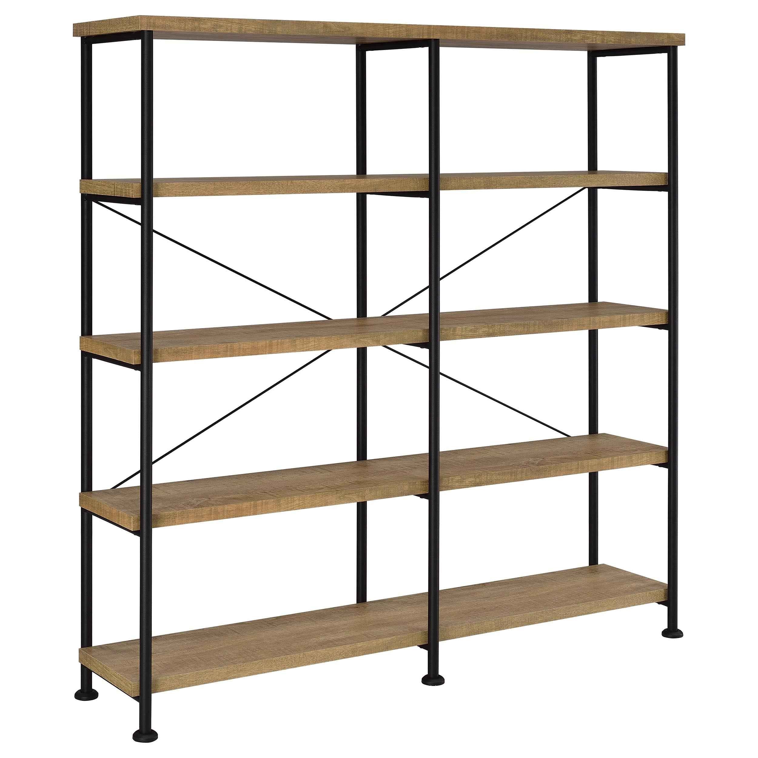 Analiese Mango 63-inch 4-shelf Double Bookshelf - Image 2