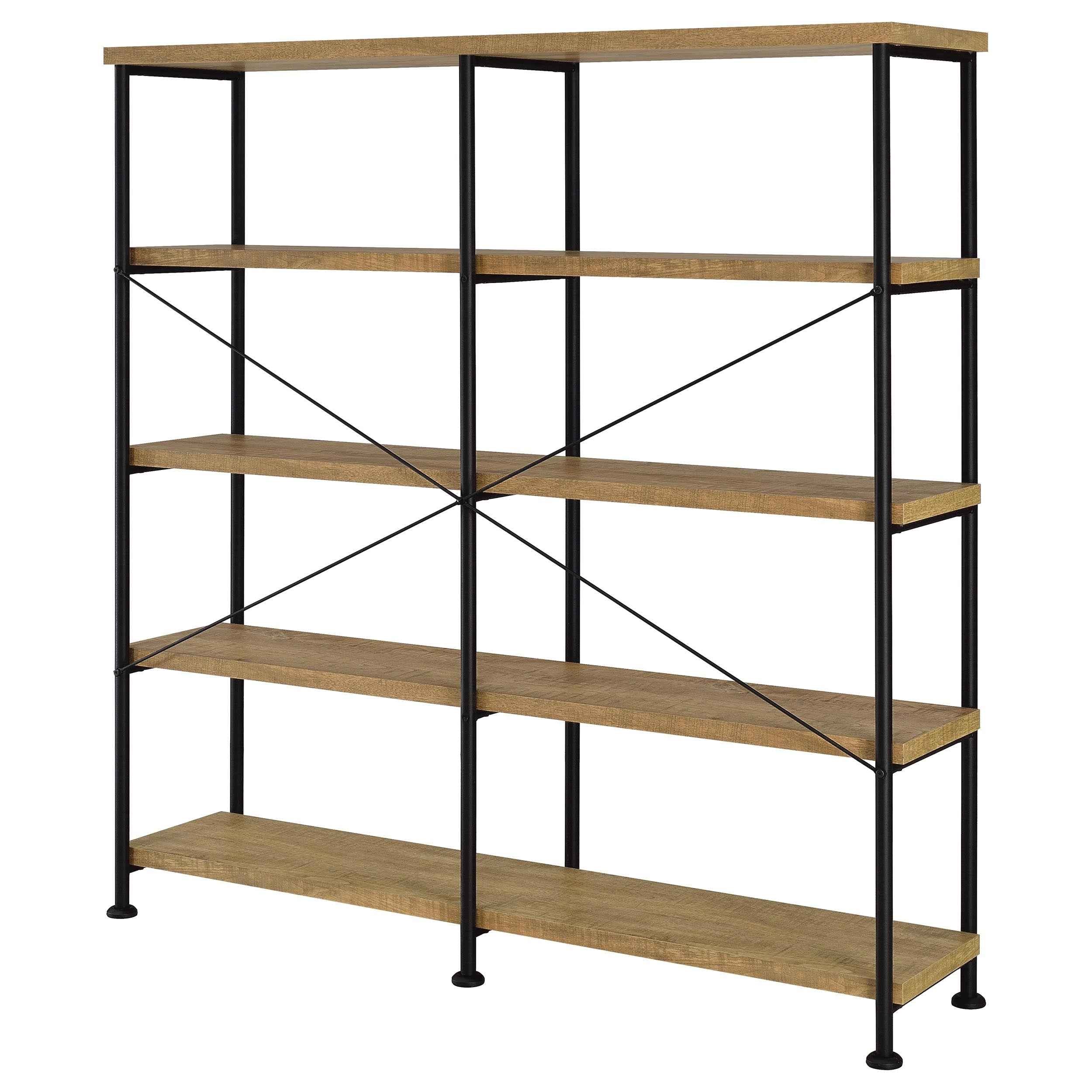 Analiese Mango 63-inch 4-shelf Double Bookshelf - Image 7