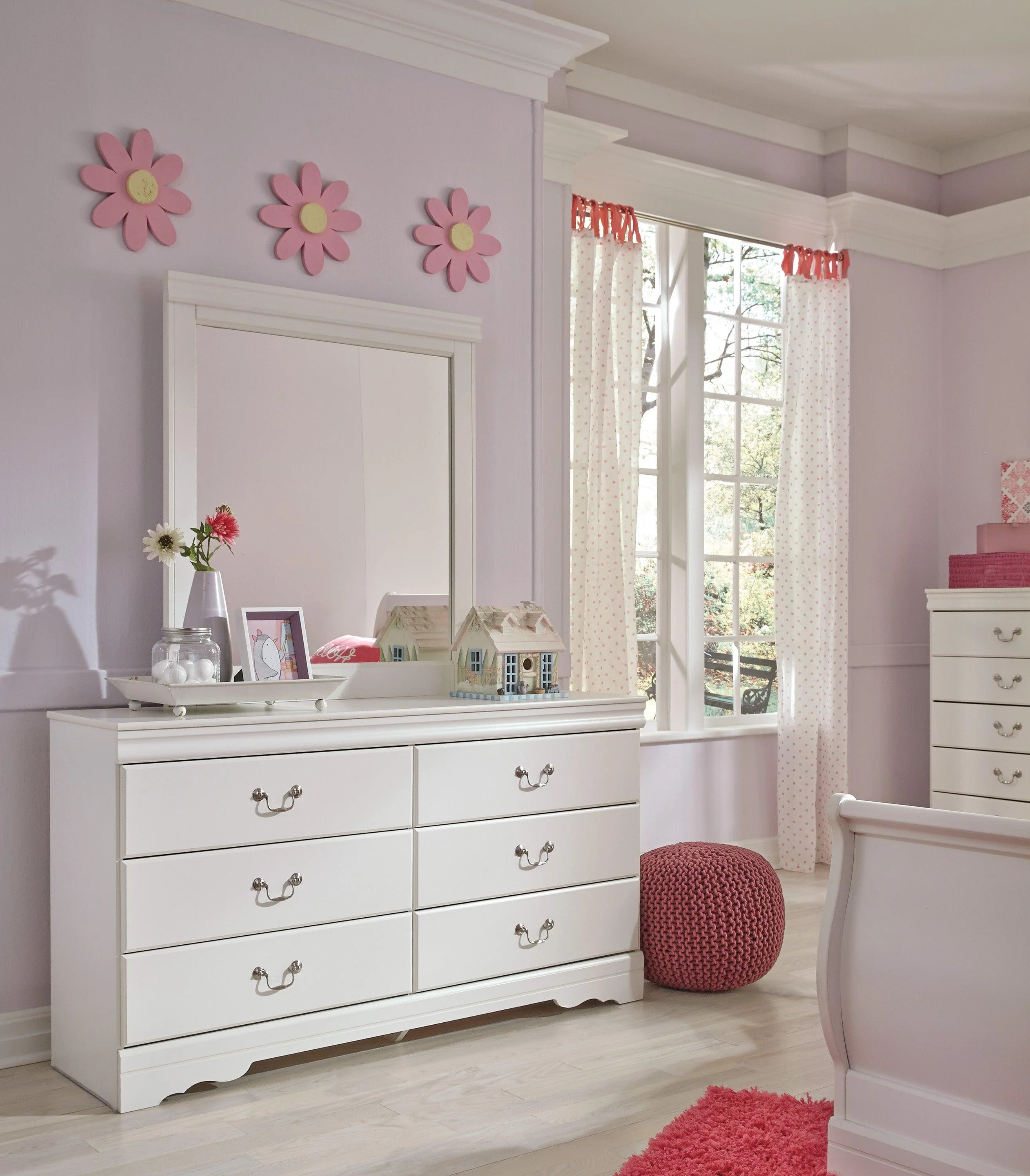 Anarasia White Sleigh Youth Bedroom Set - Image 3
