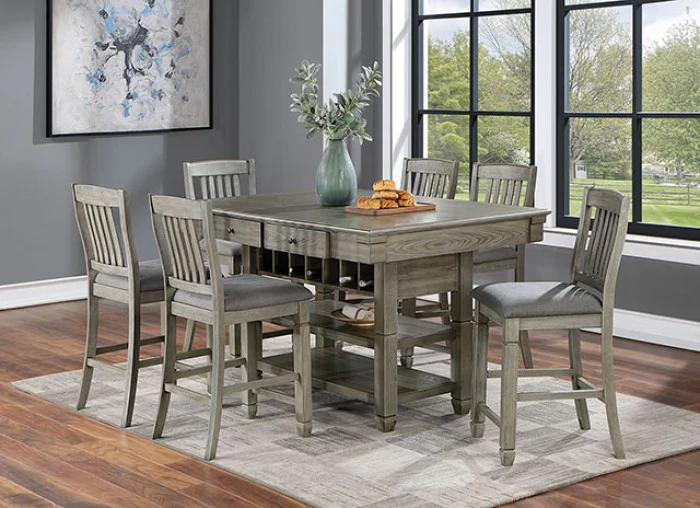 Anaya Gray 7-Piece Counter Height Table Set