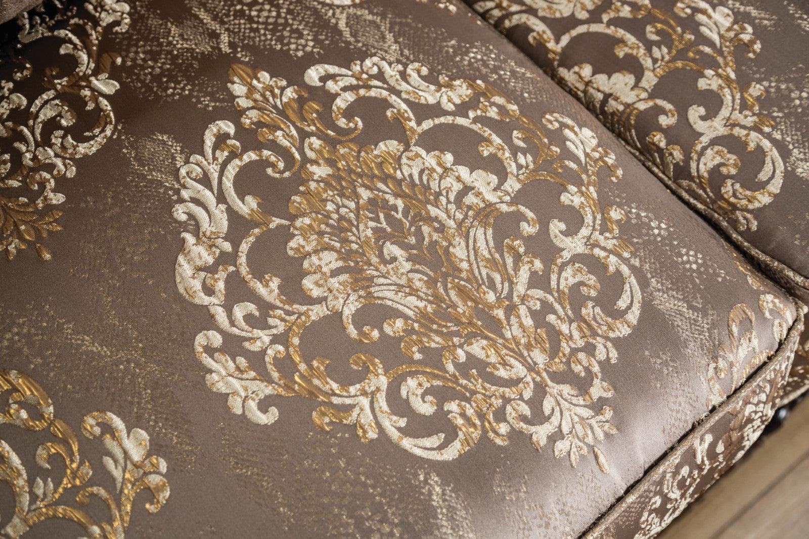 Andalusia Light Brown/Dark Cherry Loveseat - Image 2