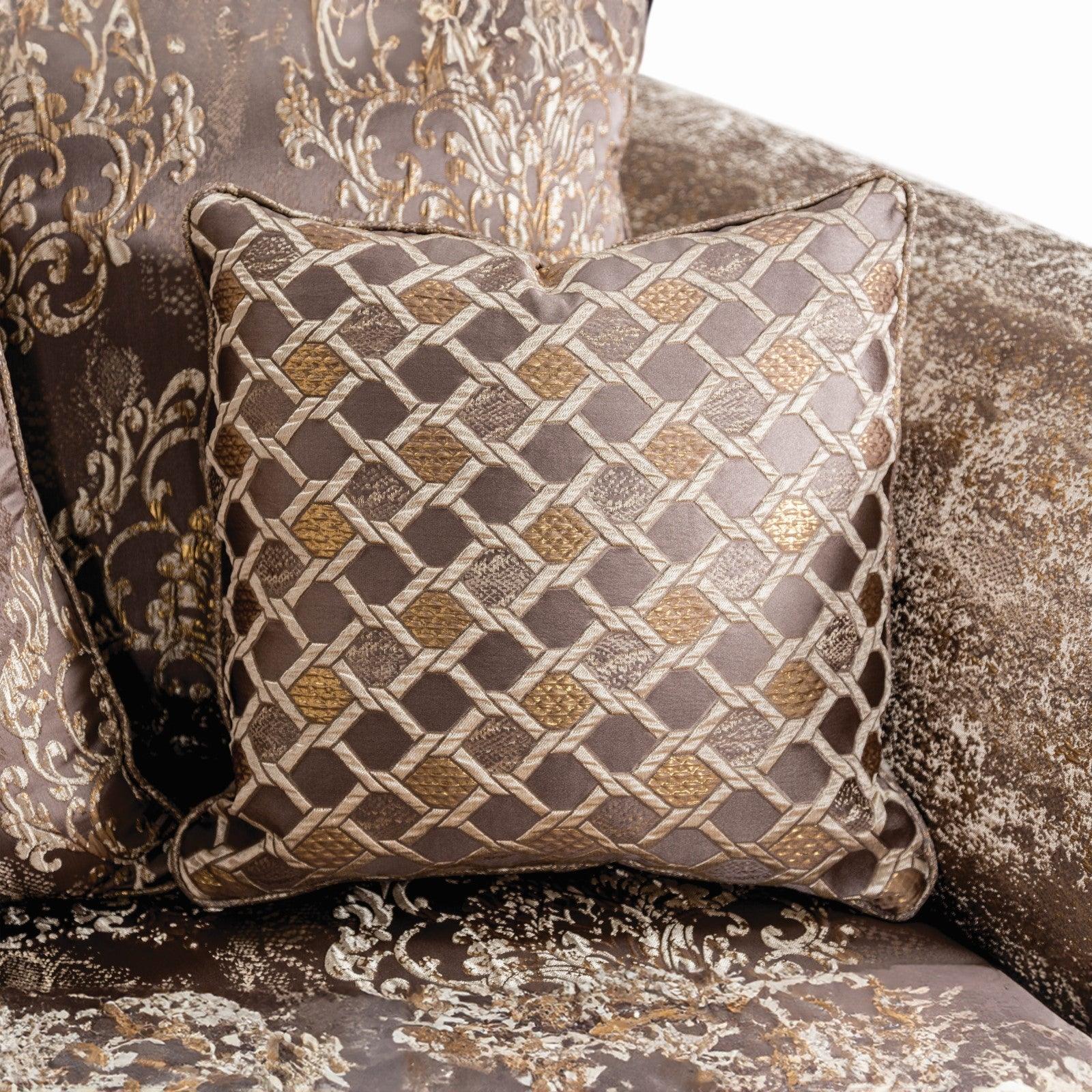 Andalusia Light Brown/Dark Cherry Loveseat - Image 3