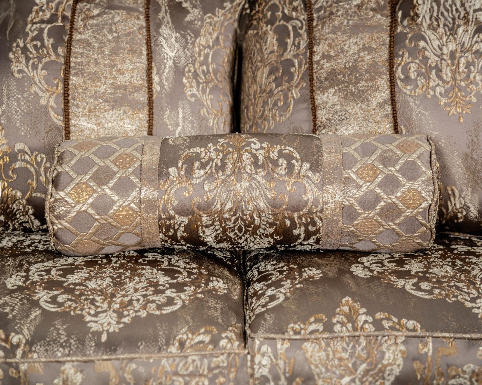 Andalusia Light Brown/Dark Cherry Sofa - Image 7