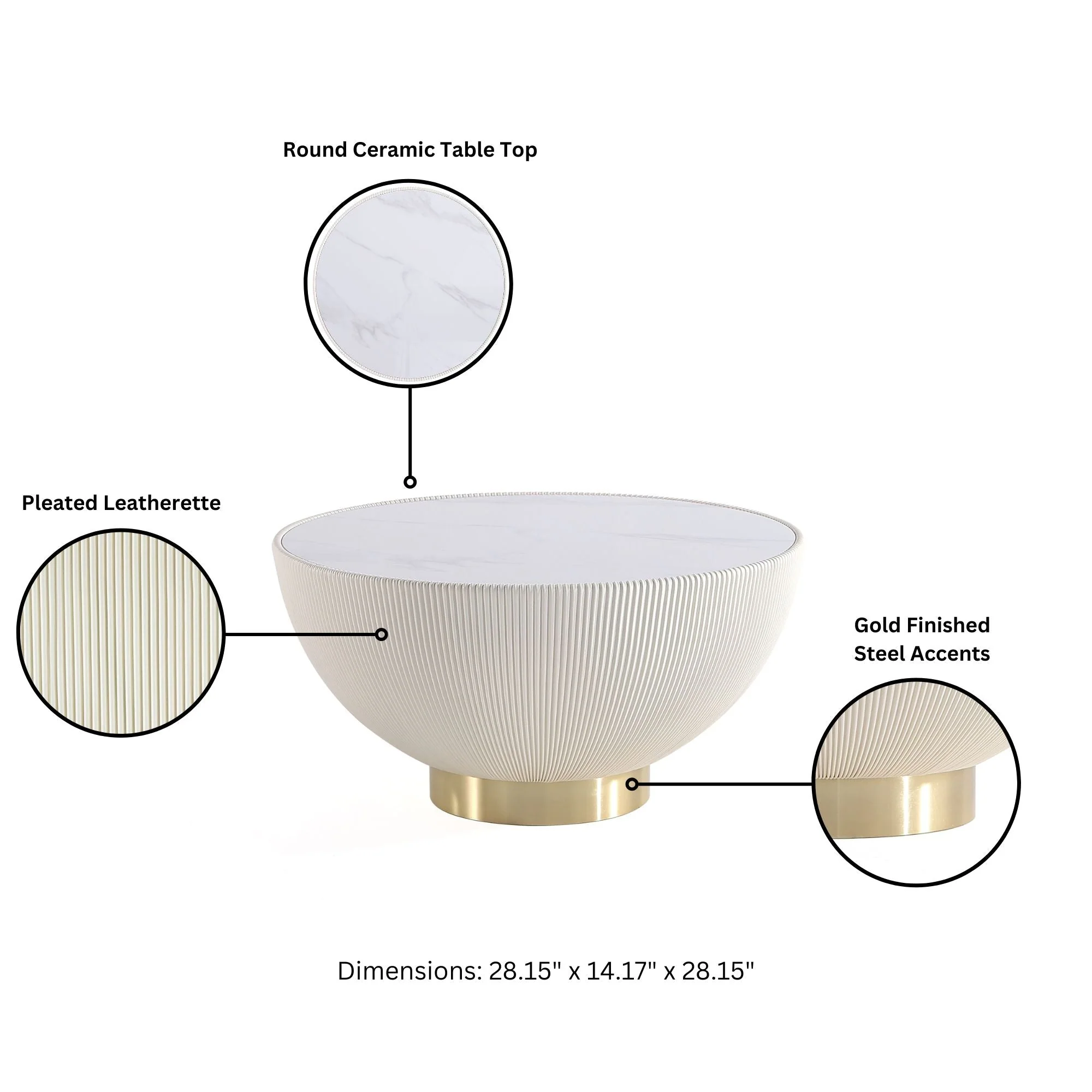 Anderson Coffee Table and End Table 2.0 in Cream and Grey (set of 2) - Image 4