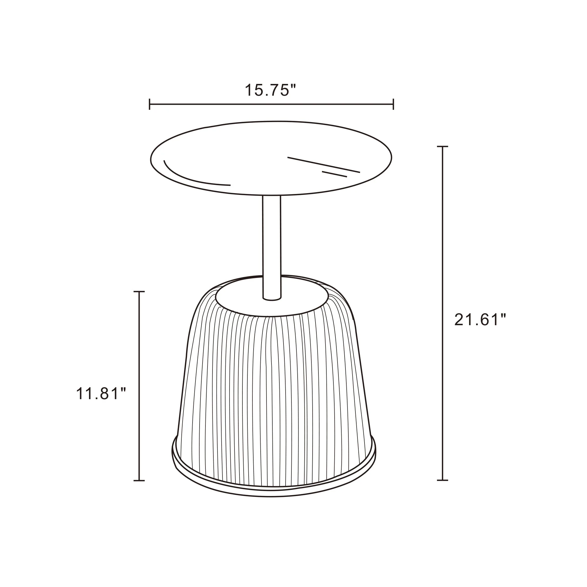 Anderson End Table 1.0 in Green - Image 3