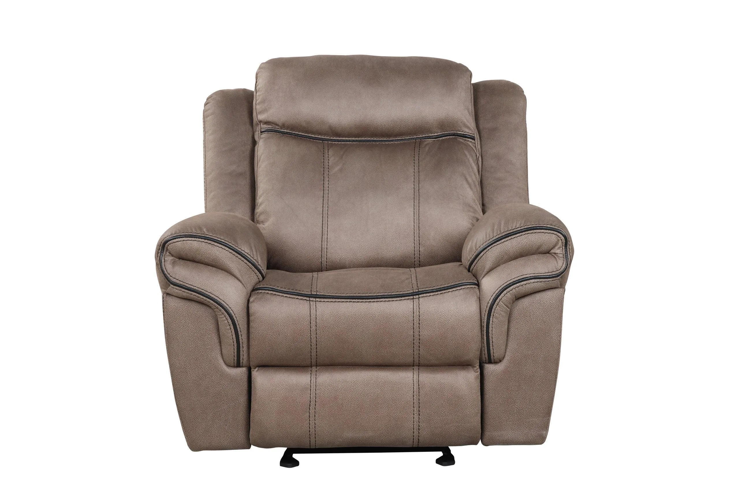 Andres Brown 3-Piece Sofa Recliner Living Room Set - Image 4