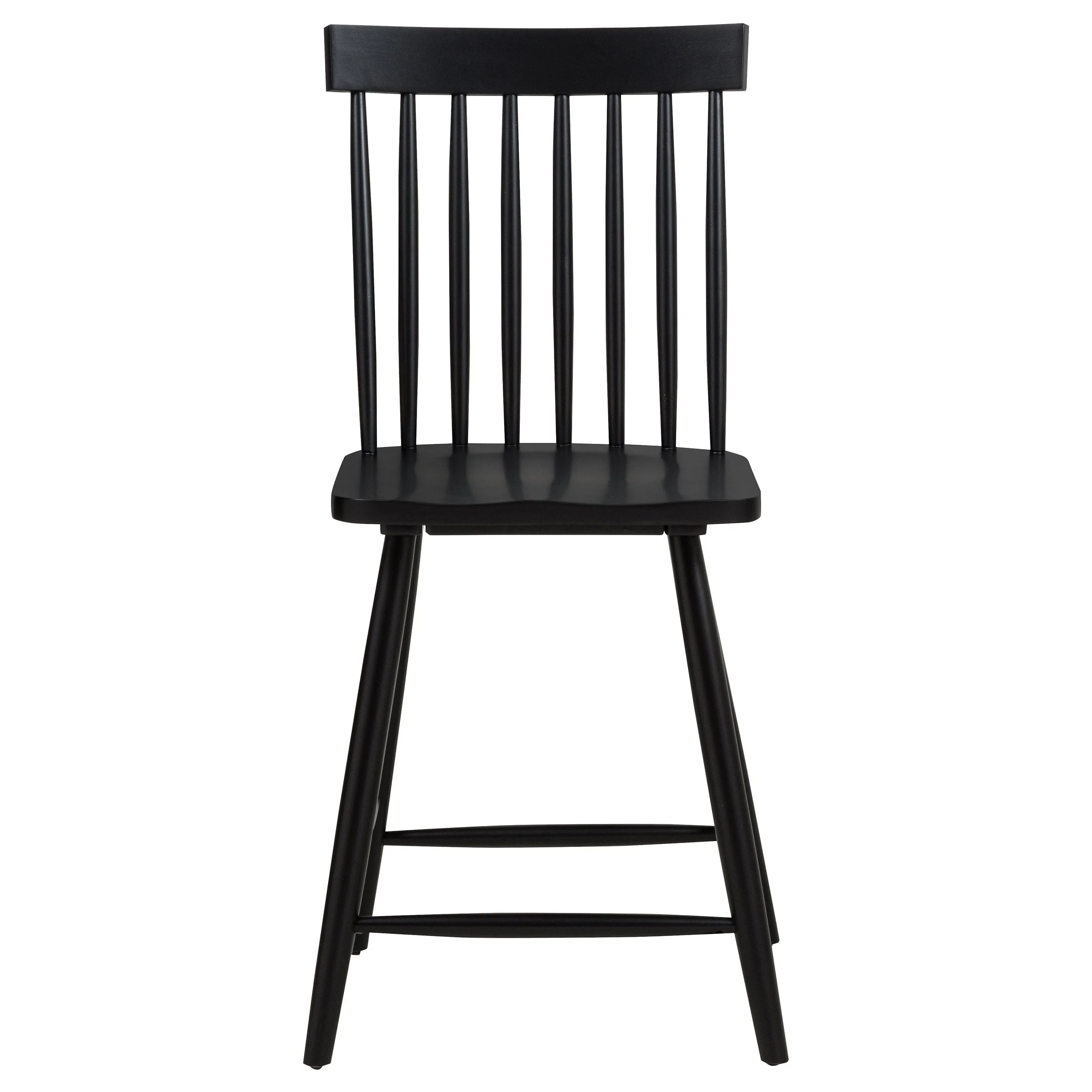Andrews Black Windsor Counter Height Dining Side Chair (Set of 2) - Image 4