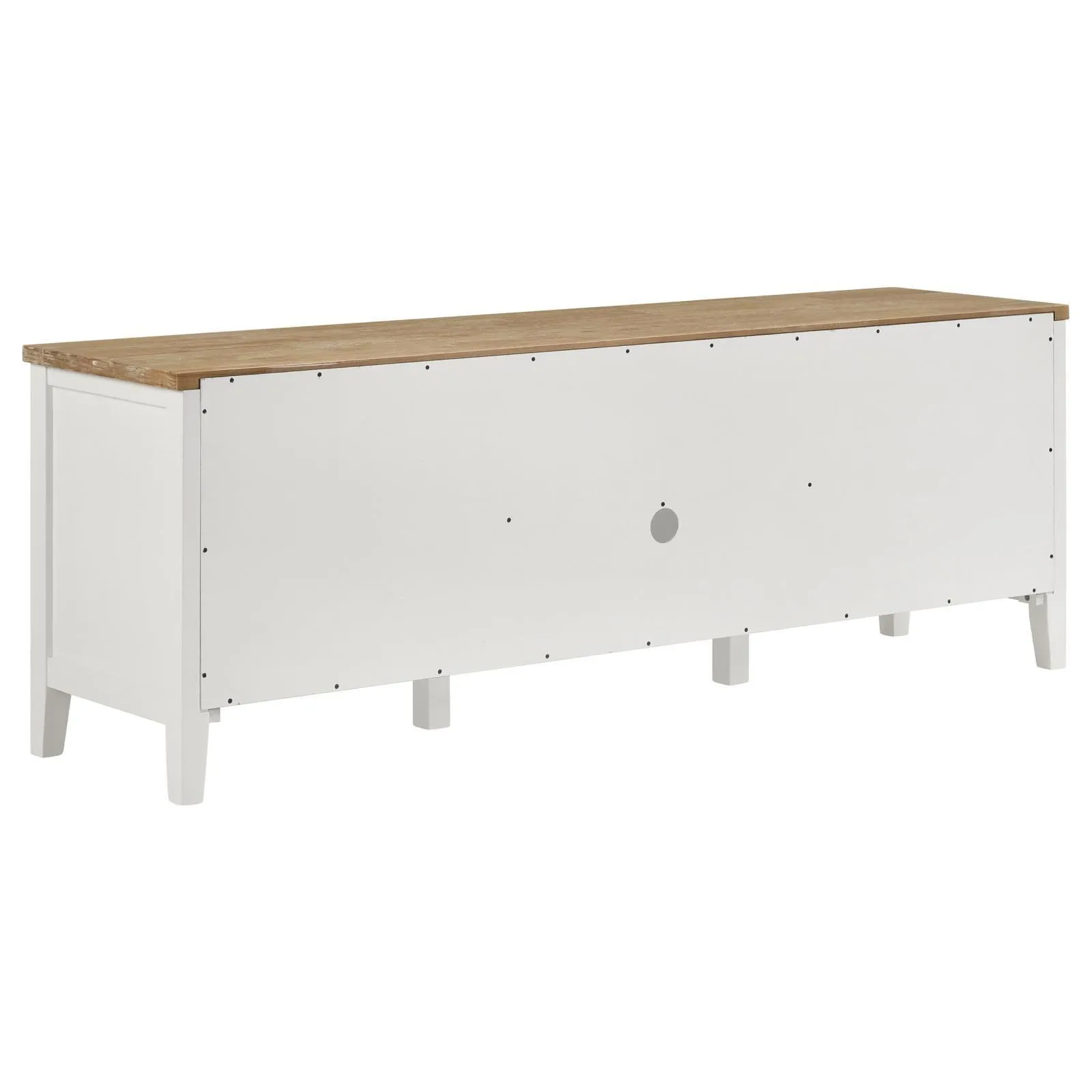 Angela Brown and White 3-piece Entertainment Center With 67" TV Stand - Image 4