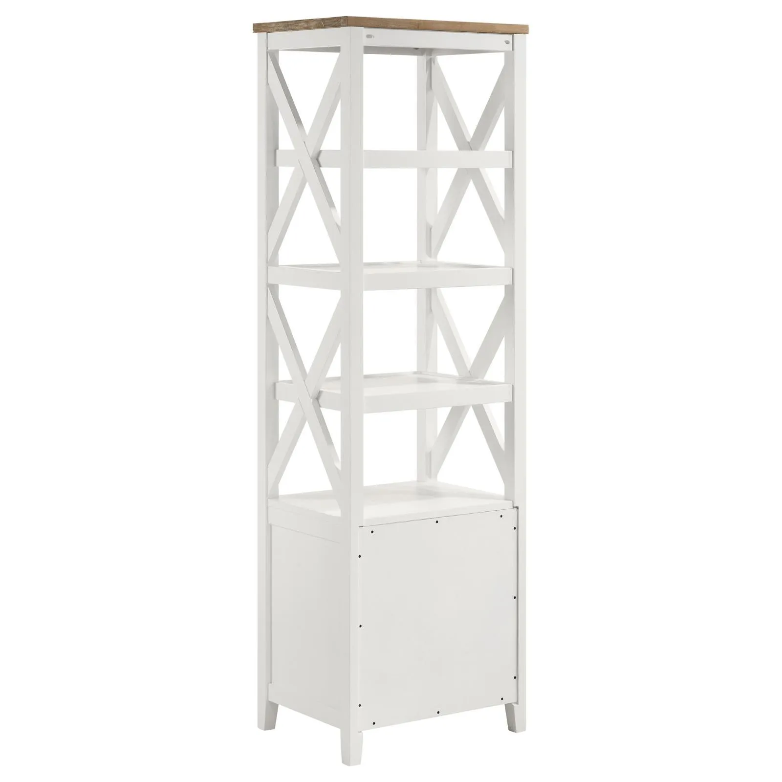 Angela Brown and White 3-piece Entertainment Center With 67" TV Stand - Image 7