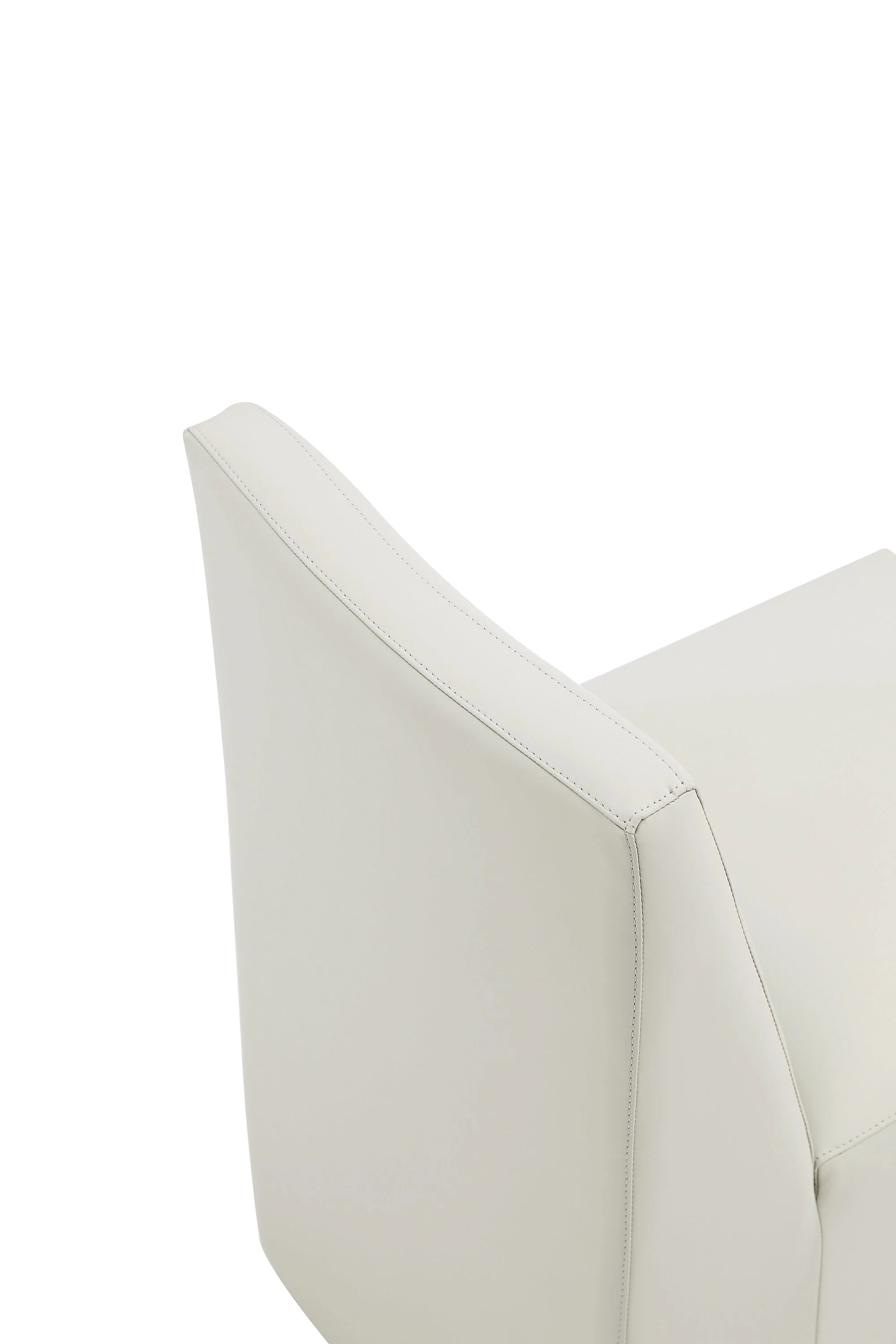 Anna Square Faux Leather Armless Dining Chair in Light Stone Grey (set of 2) - Image 10