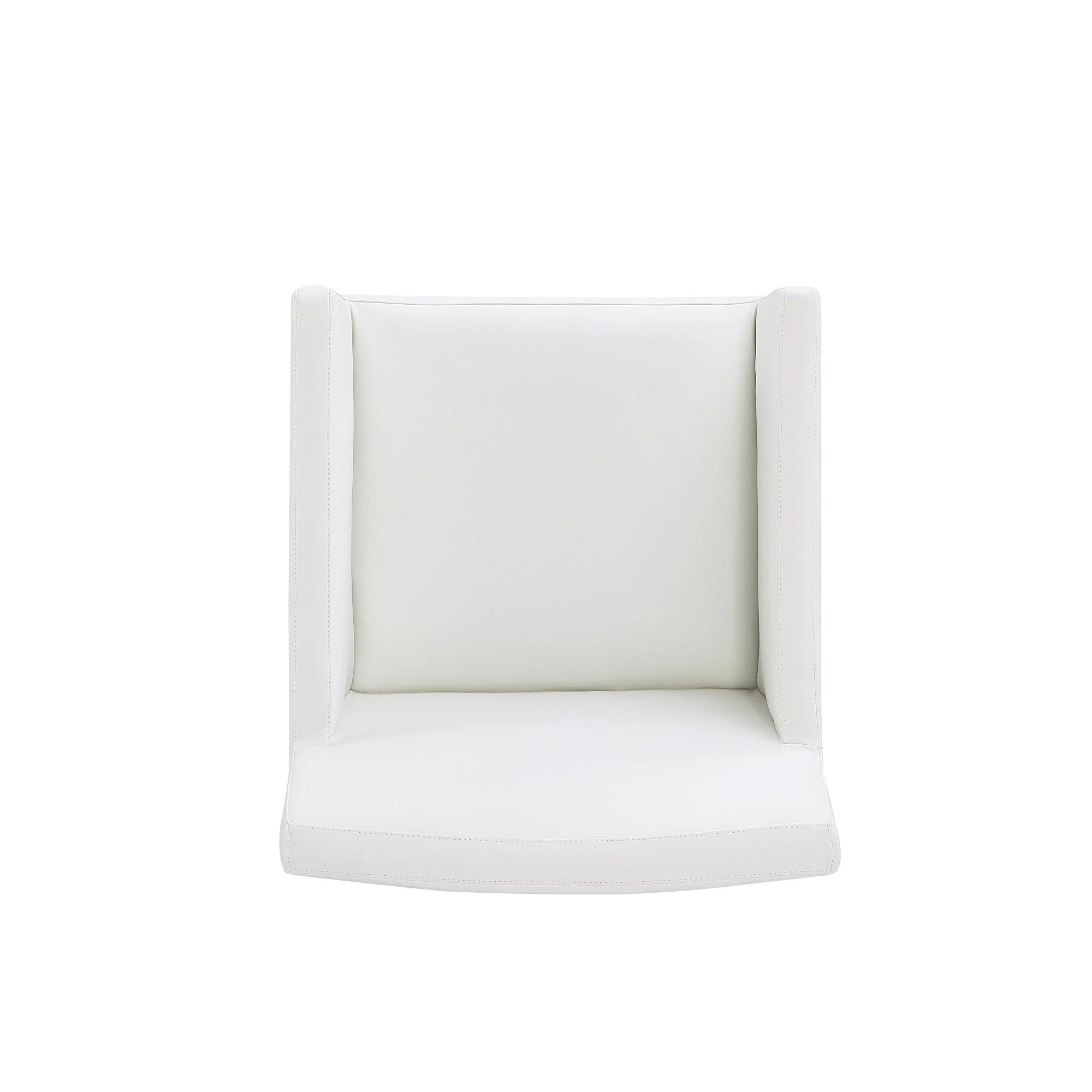 Anna Square Faux Leather Dining Armchair in Cream - Image 8