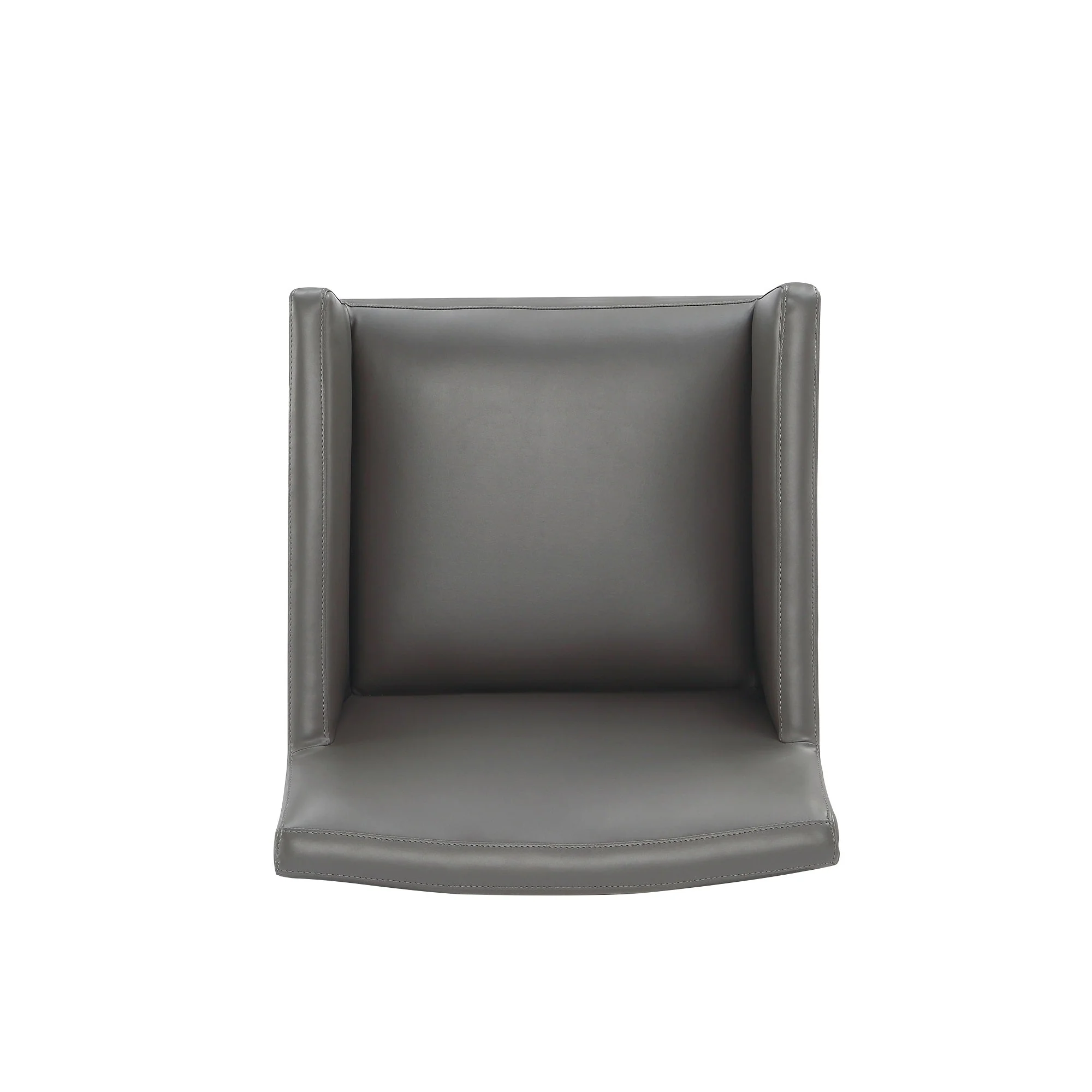 Anna Square Faux Leather Dining Armchair in Pewter - Image 8