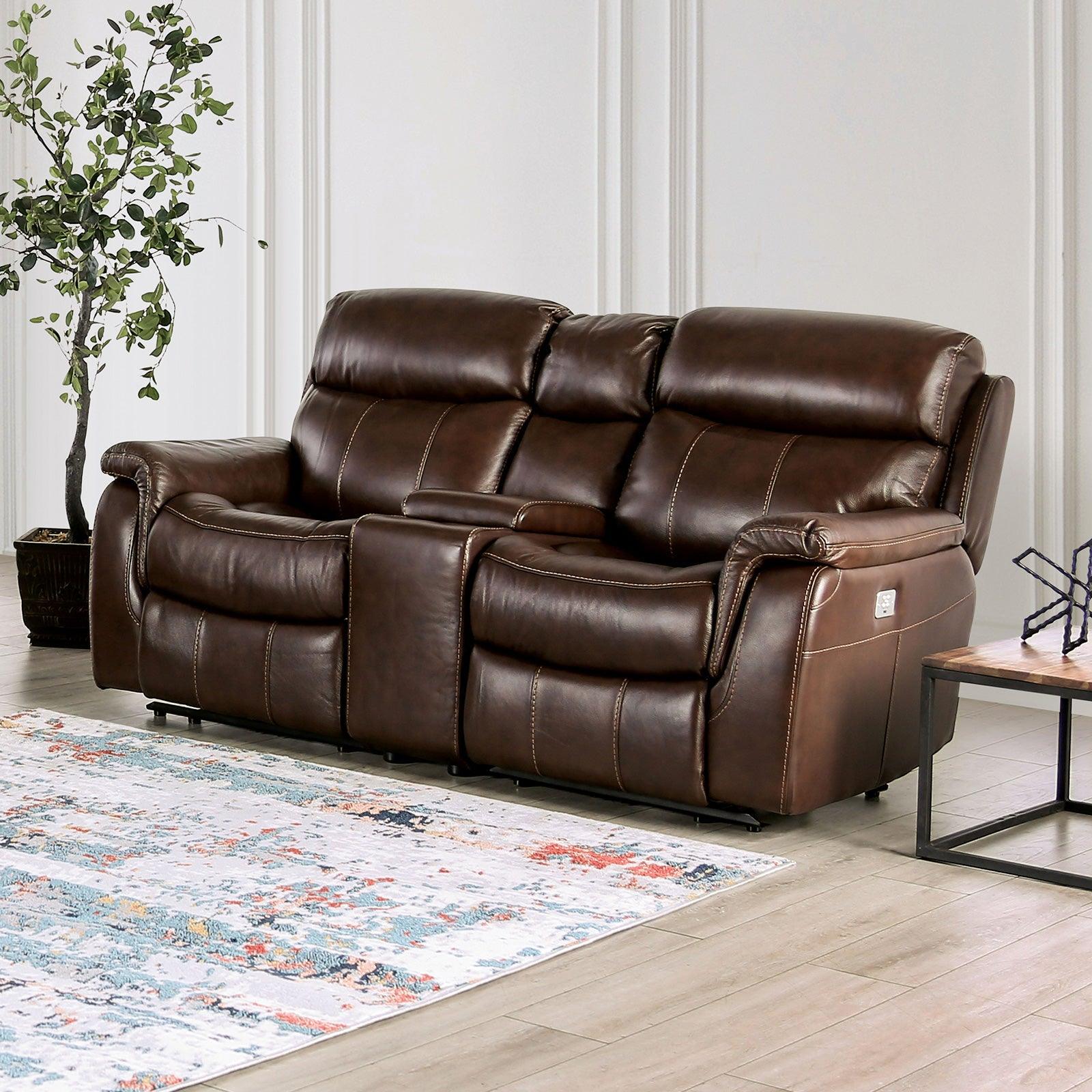 Antenor Brown Power Loveseat