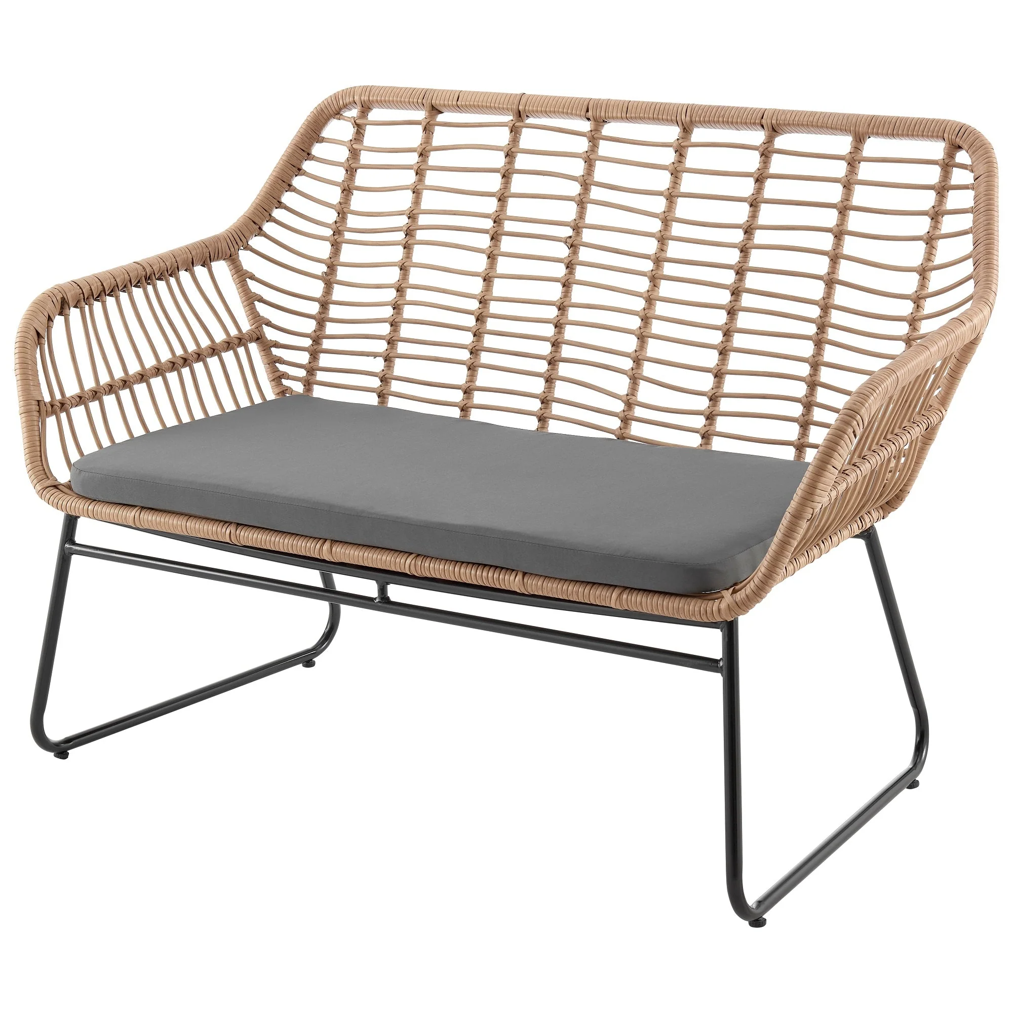 Antibes 2.0 Patio 4-Person Conversation Set with Coffee Table with Grey Cushions - Image 7