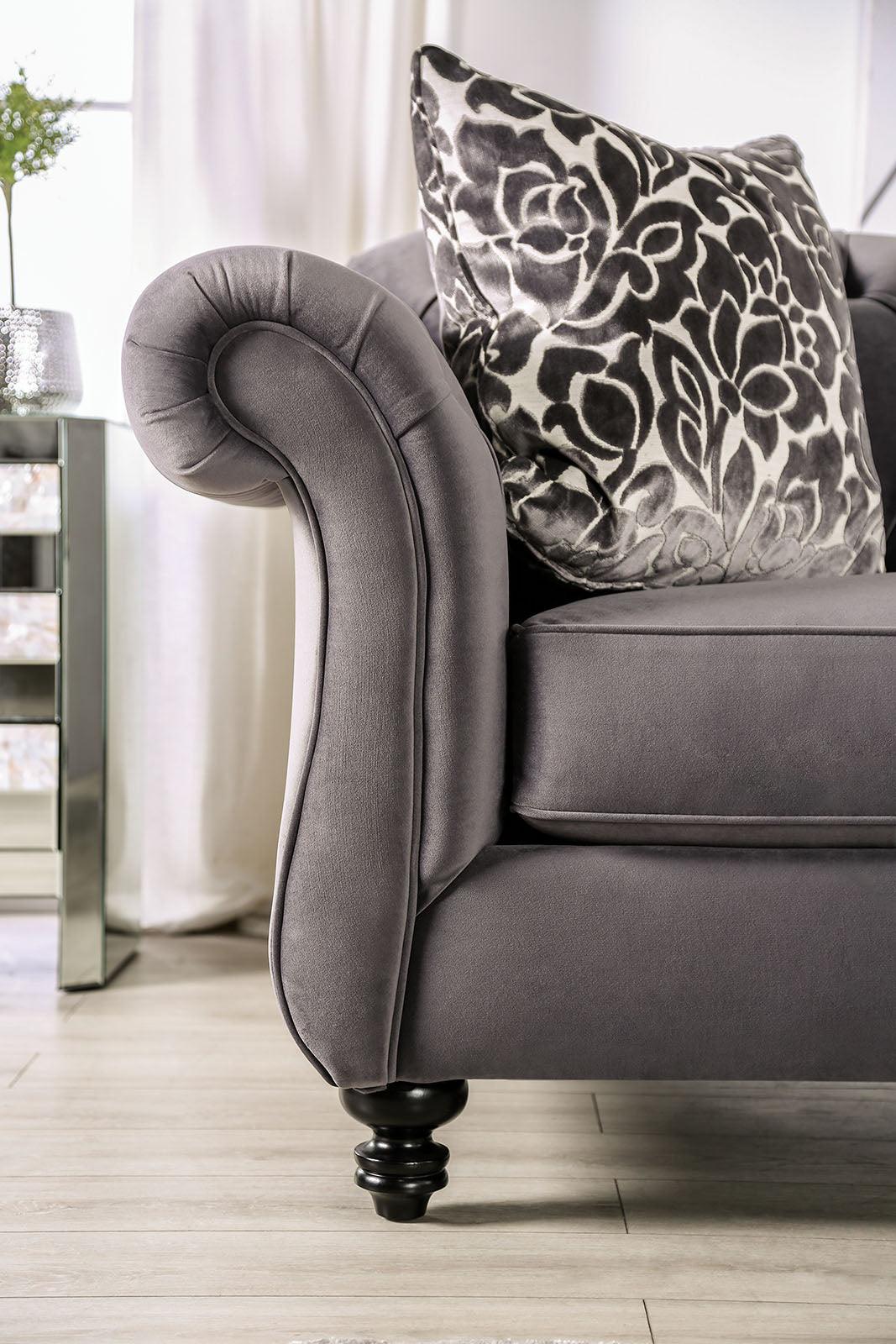 Antoinette Gray Sofa - Image 2