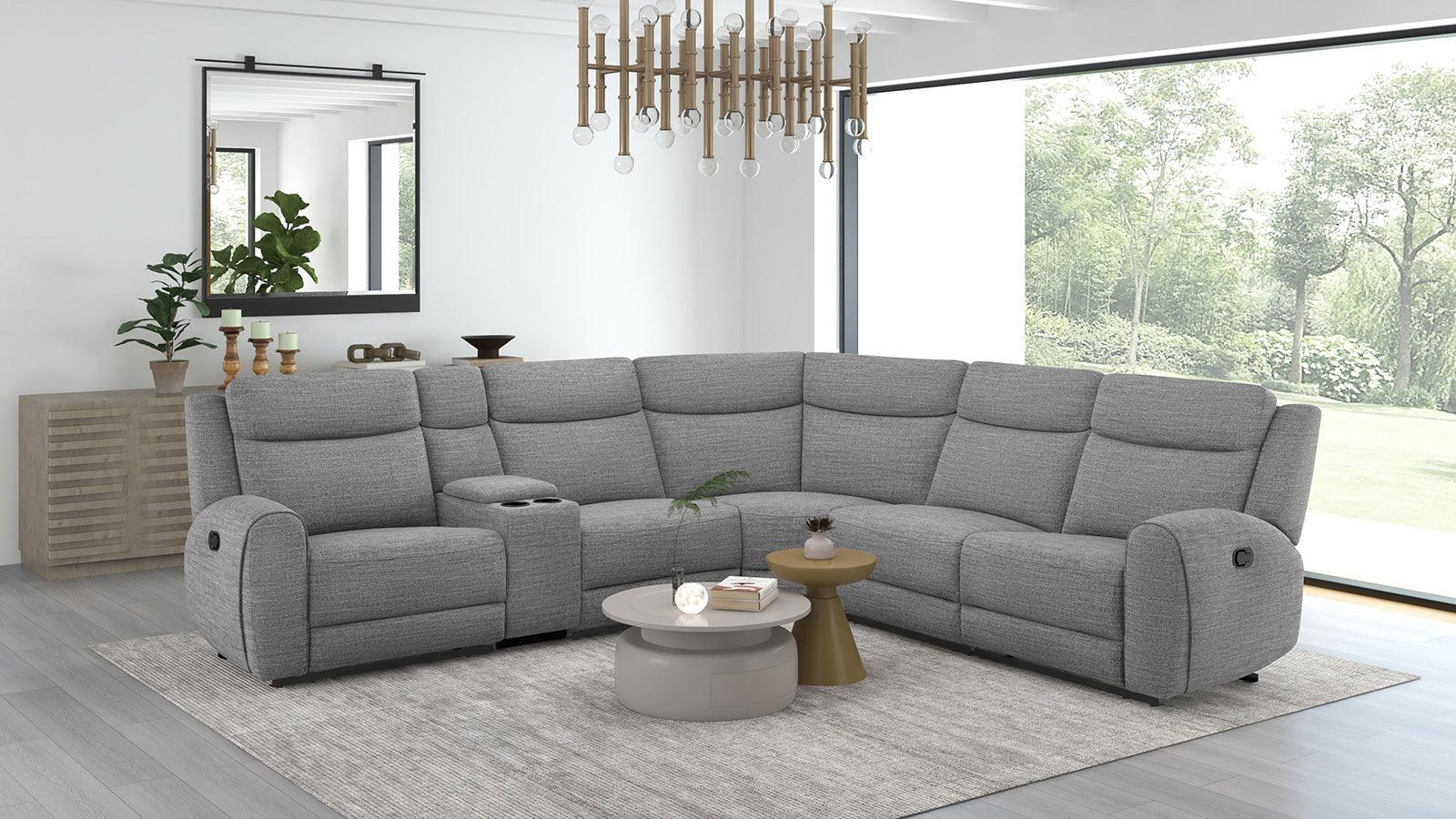 Antonius Gray Motion Manual Reclining Sectional
