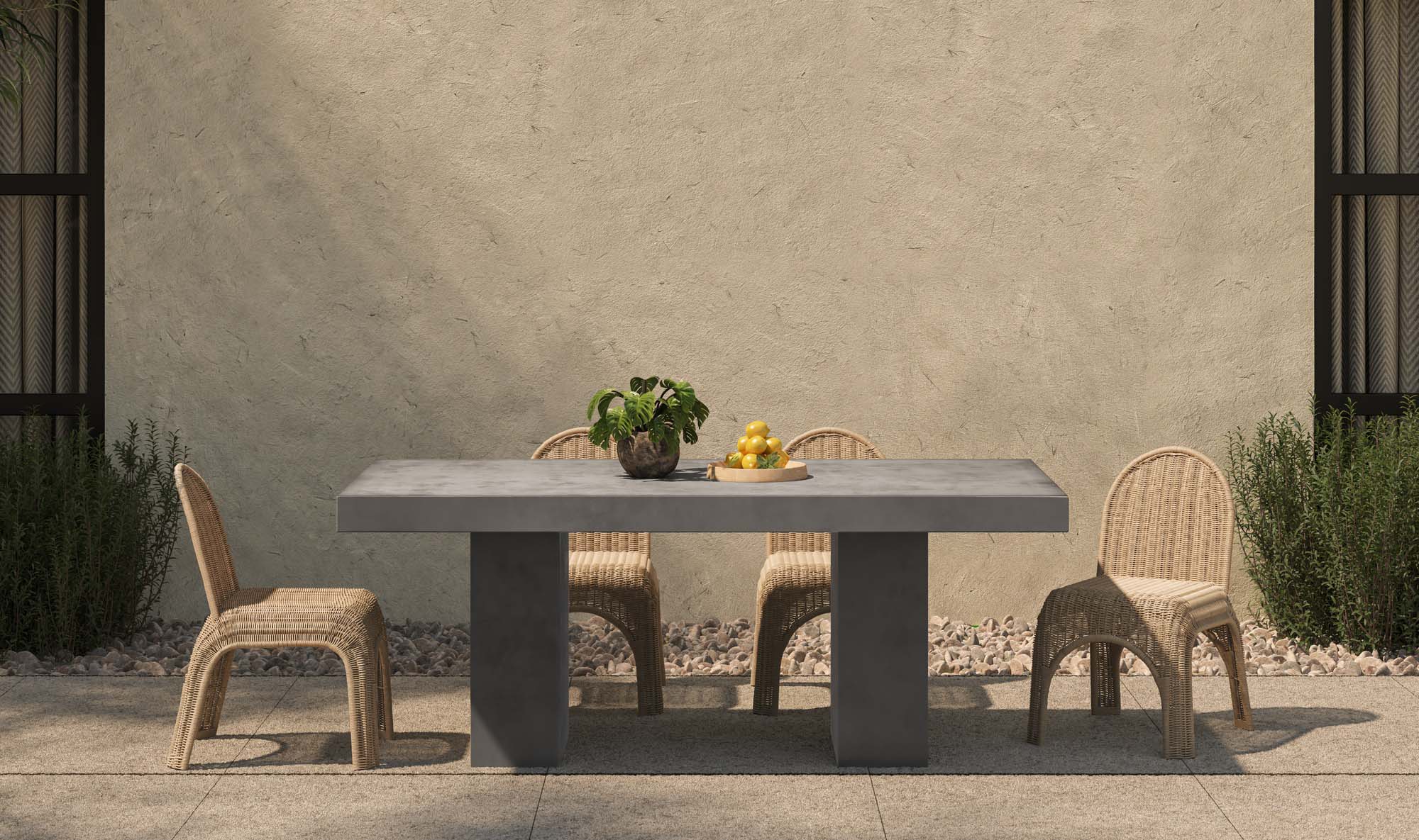 Antonius Outdoor Dining Table Grey - Image 7