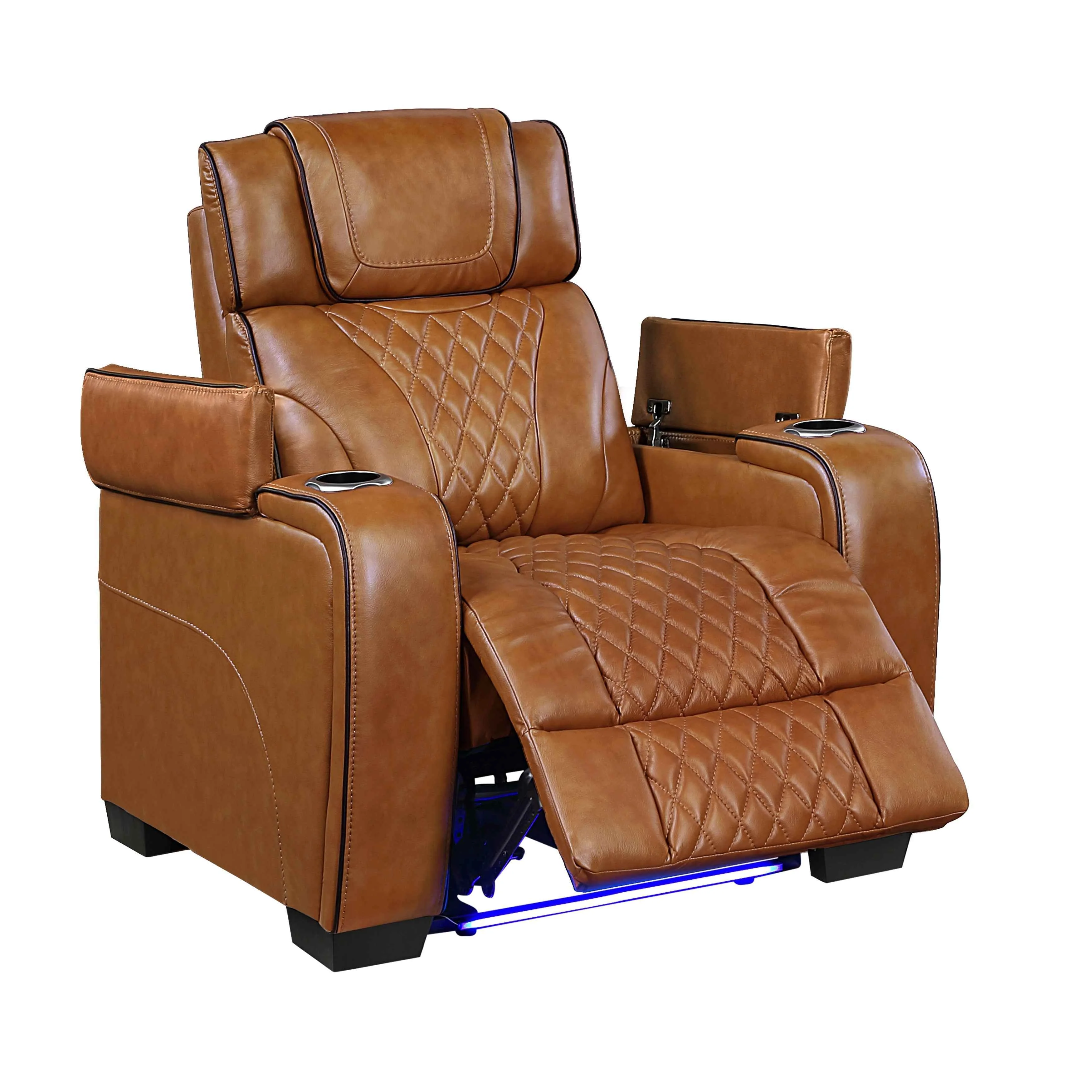 Apex Brown 3-Piece Leather Power Reclining Living Room Set - Image 21