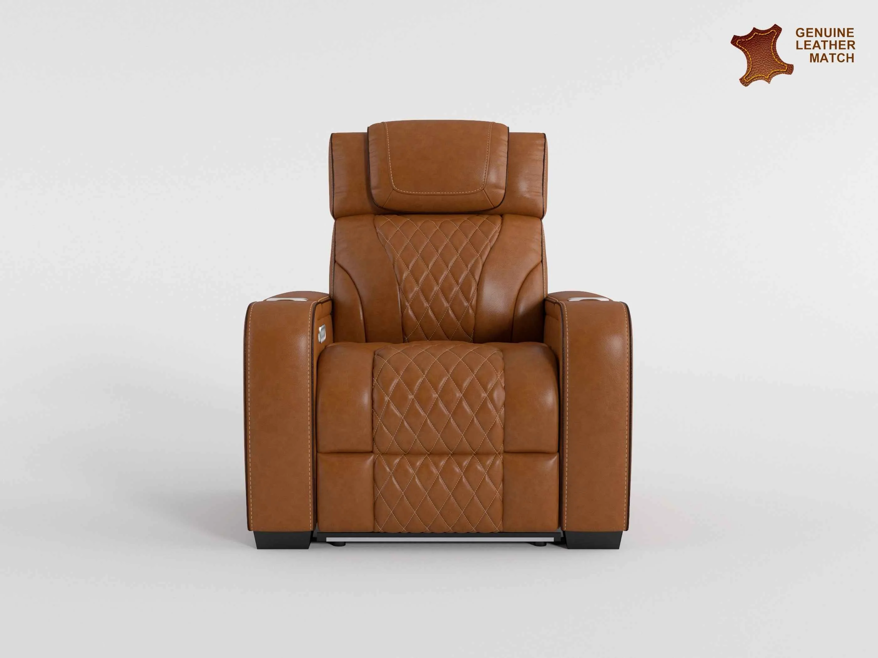 Apex Brown Leather Power Reclining Chair - Image 18