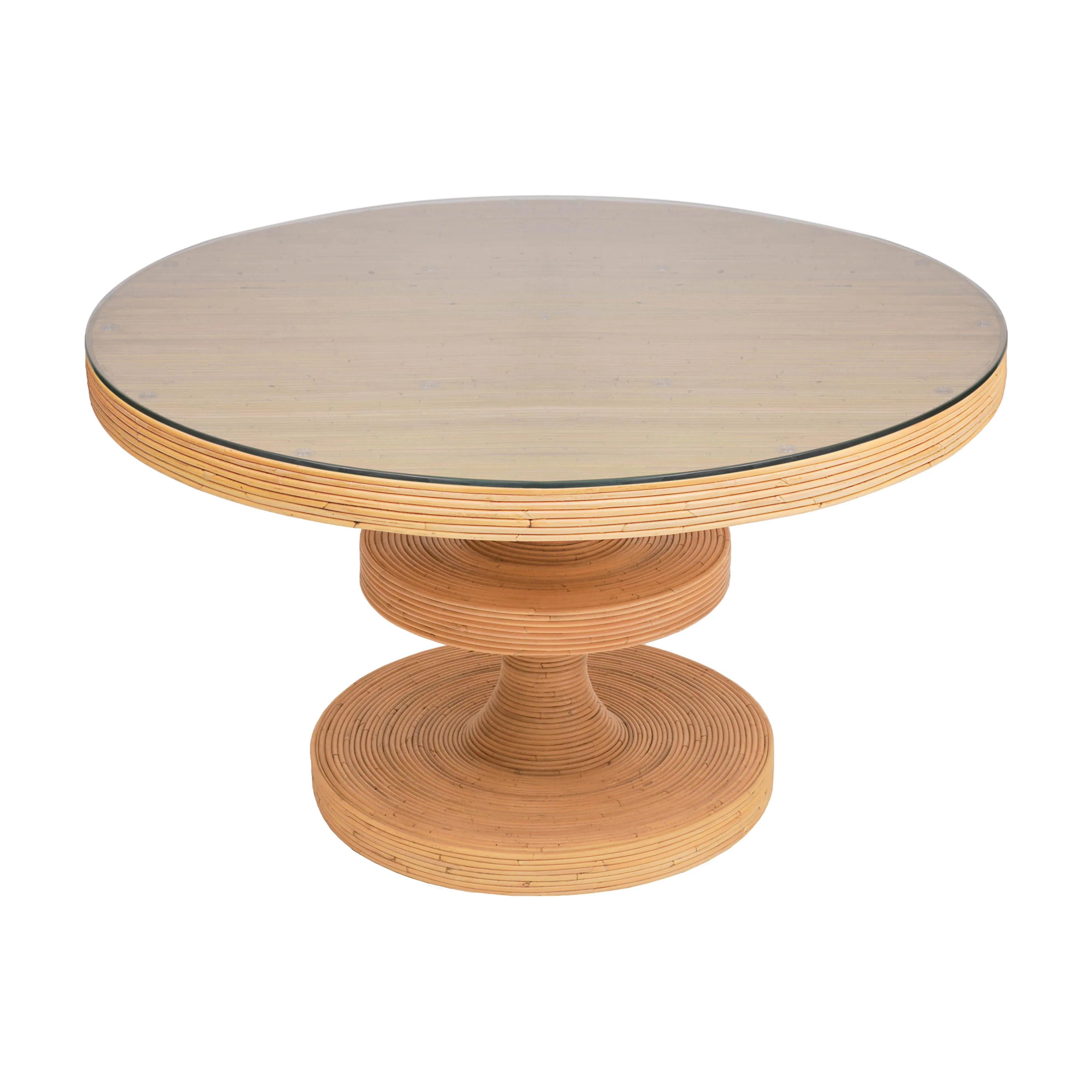 Apollonia Natural Rattan 51" Round Dining Table