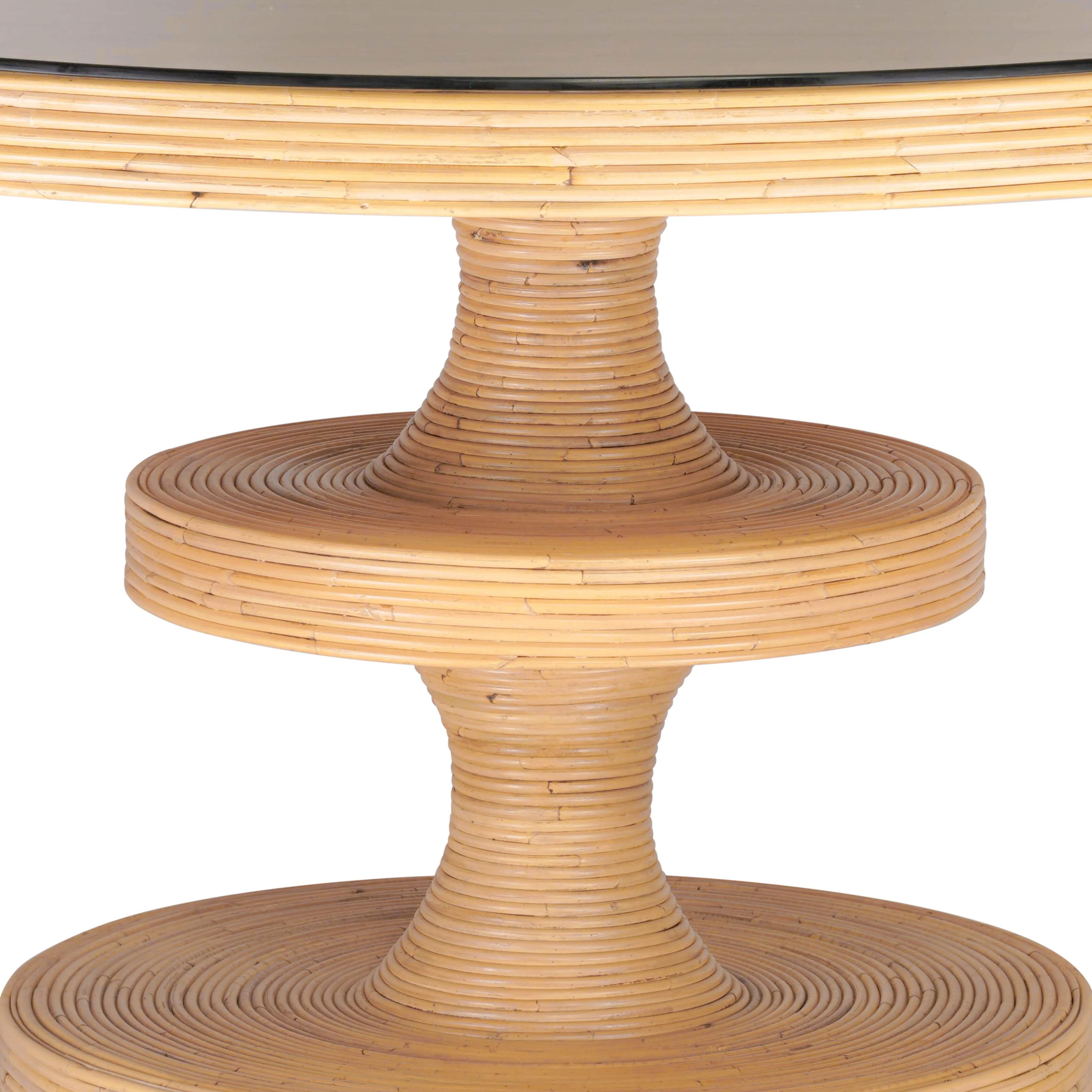 Apollonia Natural Rattan 51" Round Dining Table - Image 4