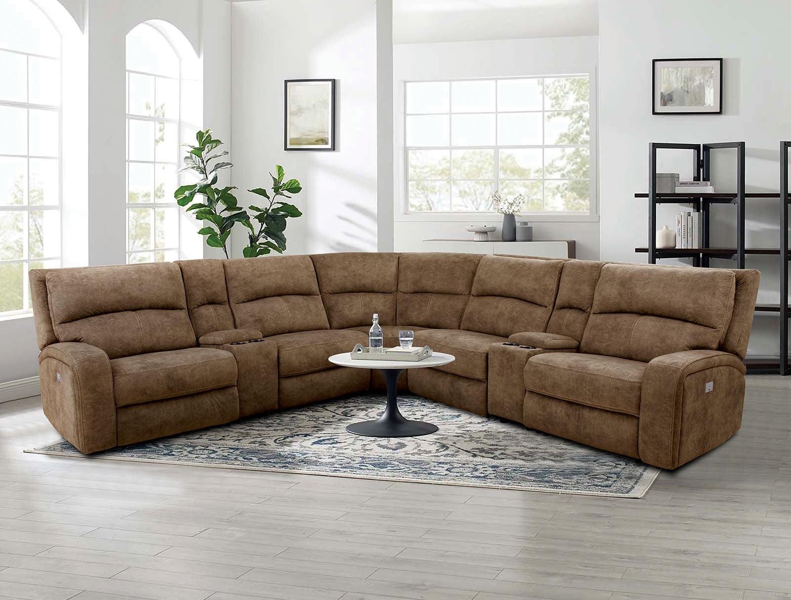 Apostolos Brown 7-Piece Power Reclining Sectional